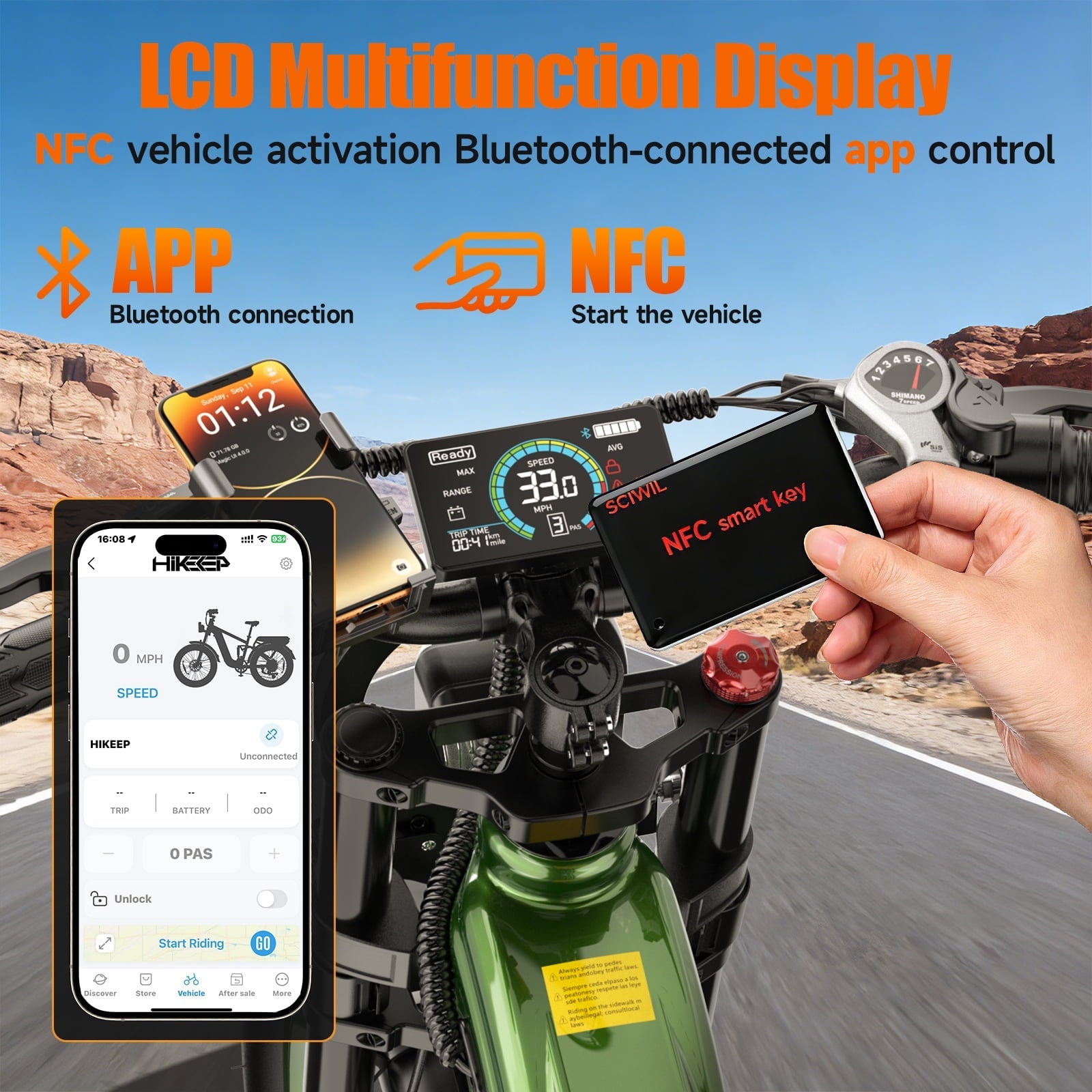 Electric Bike for Adults, 2000W 4000W Peak Motor, 48V 25Ah Removable Battery, 26x4.0 Fat Tire Ebike, 7-Speed Shimano, Front Fork & Linkage Suspension, Rear Rack, 40MPH, UL2849, Green