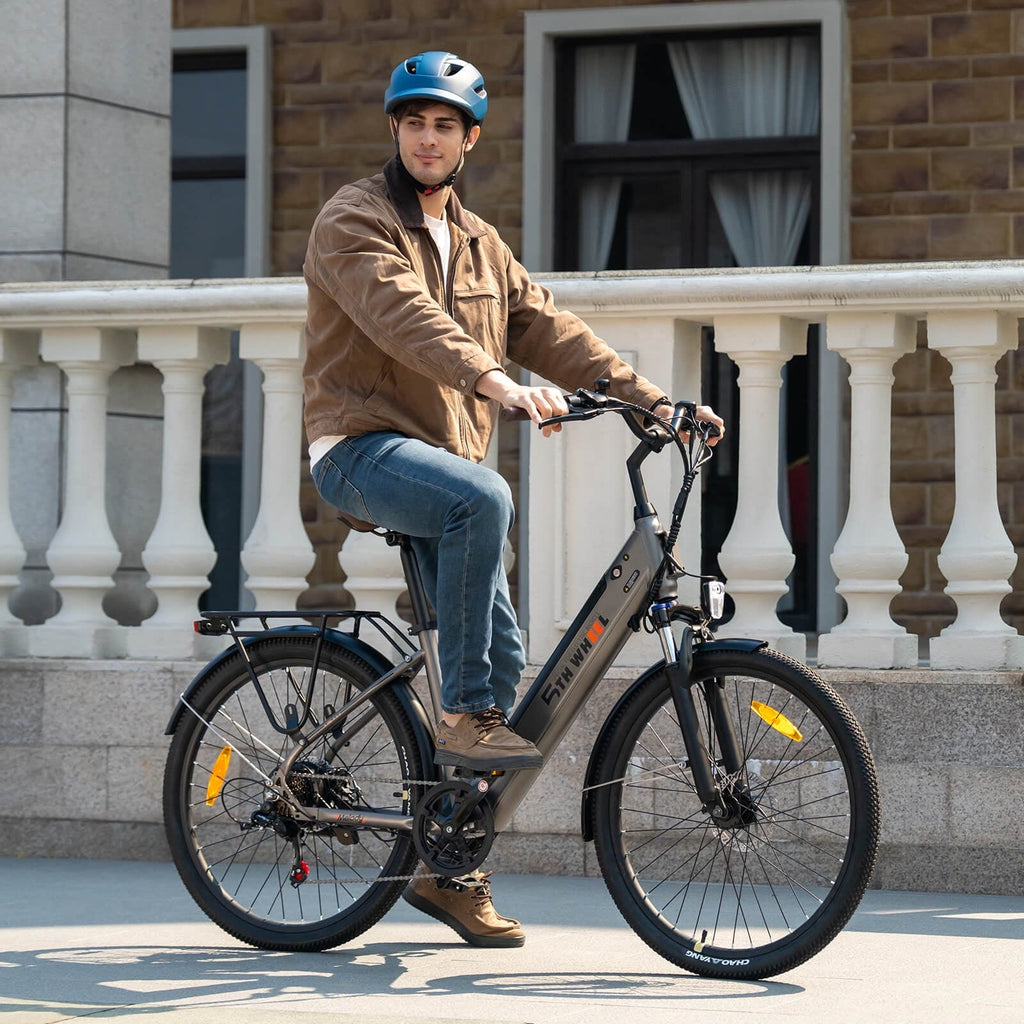 5TH WHEEL W18B Electric Bike for Adult with 350W Motor, 26 Electric Mountain Bike with 36V 10.4Ah Removable Battery Ebike, Electric Bicycle with 7 Speed, UL2849