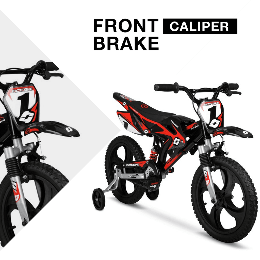 Hyper Bicycles 16 Moto Bike, Children Ages 5-7, Black/Red