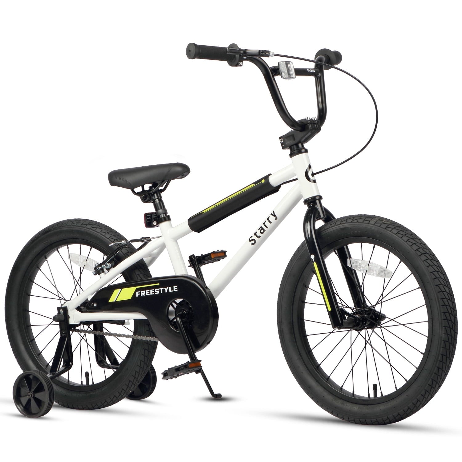 Glerc 14 Inch Little Kids Bike BMX Style Bicycle with Training Wheels Coaster Brake for 3 4 5 Years Old Boys Girls, Blue