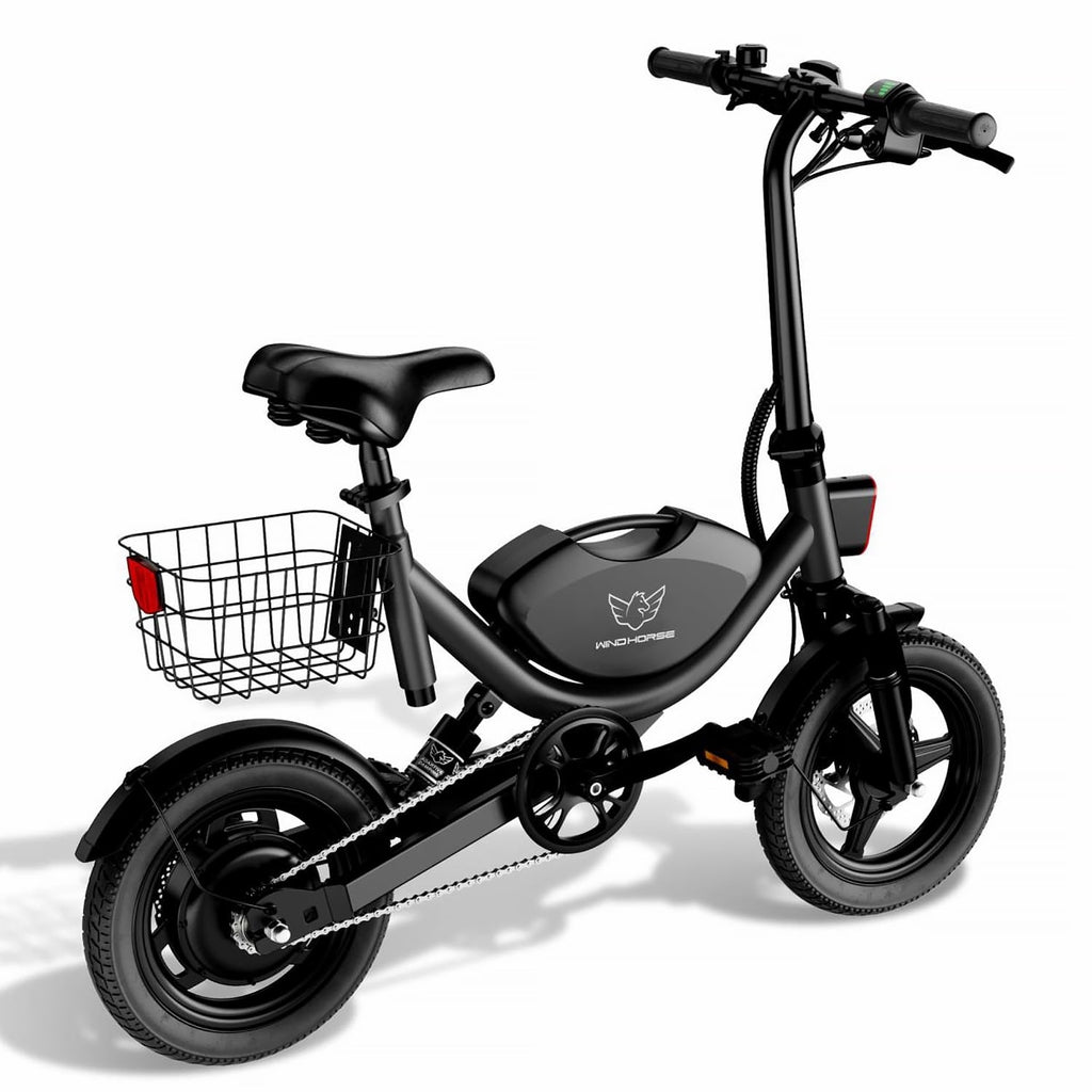 WINDHORSE W3 Foldable Electric Bike Lightweight Powerful Commuter with 715W Peak Motor 40-Mile Range 18 MPH Speed