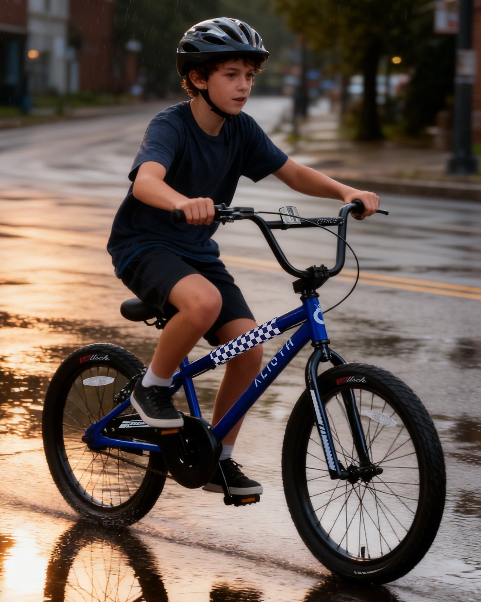 Vollsch BMX Style Kids Bike for 2-8 Years Old Boys Girls 16 Inches Toddlers Bicycle with Coaster Brake Training Wheels, Black