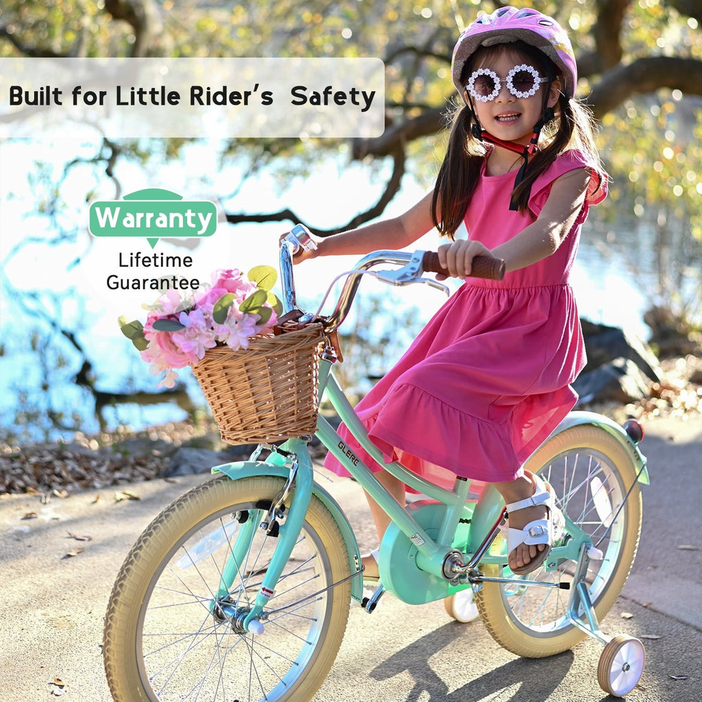Glerc Little Molly 20 inch Kids Girls Bike for 7-13 Years Old Child,gifts,Blue