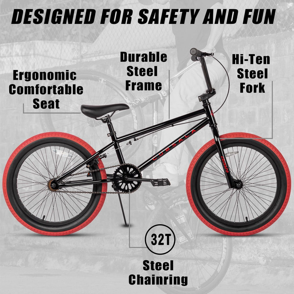 cubsala 18 in Freestyle BMX Kids Bike for Age 5-8 Years Old Boys Girls,Blue
