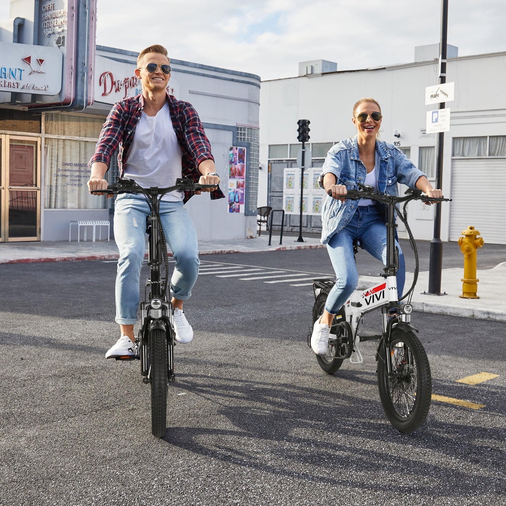 Vivi Electric Bike for Adults 20 x 2.4 Folding Electric Bike 48V 500W Electric Bike Commuter Bike 19.8MPH Suspension Fork Electric Bike with Cruise Control, UL2849 Certified