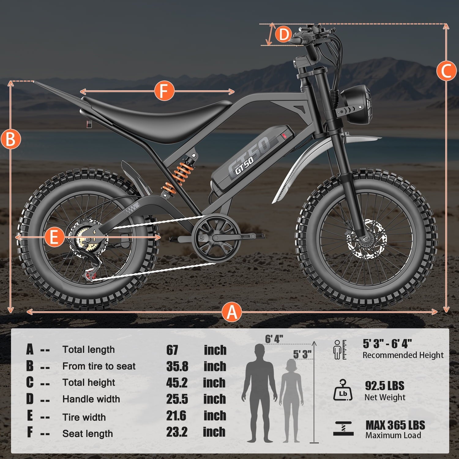 ASKGO Electric Bike for Adult, 2200W Peak Electric Dirt Bike, 100 Miles, 7 Speed Electric Motorcycle, 48V Removable Battery, 20 Fat Tire Off Road Ebike, Full Suspension Ebike for Snow/Beach/Mountain