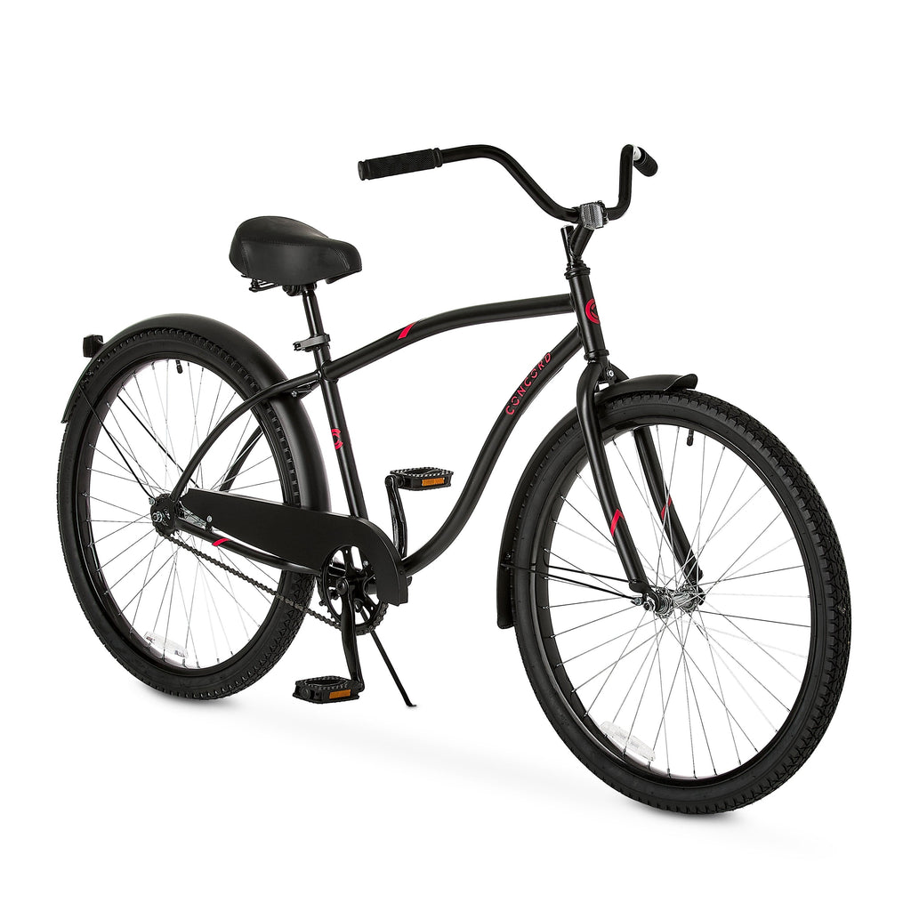 Concord 26 Pacifica Cruiser Bicycle, Fits Riders 5'2 - 5'10+, Adult, Unisex, Matte Black