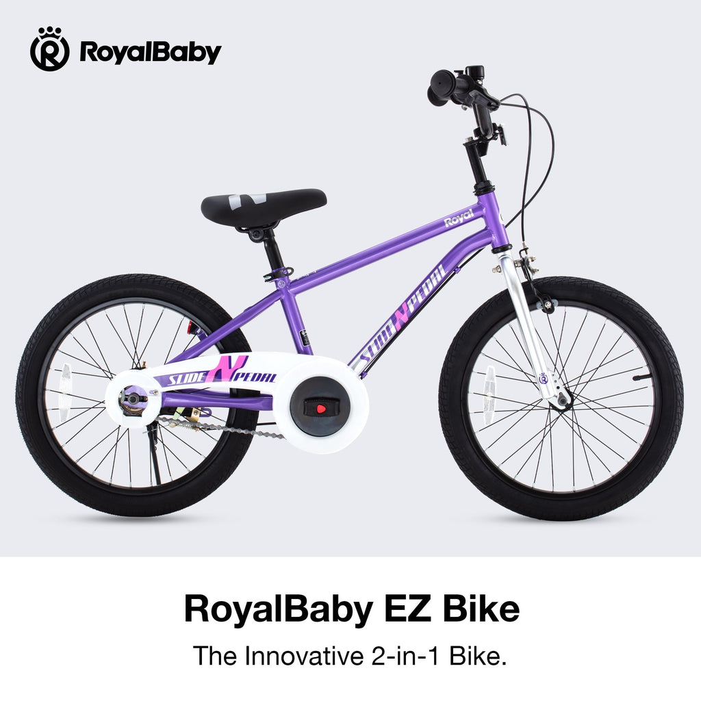 Christmas Gift Slide and Pedal 18in Kids Bike EZ Balance Pedal Switchable Bicycle, 18 Inch, Blue