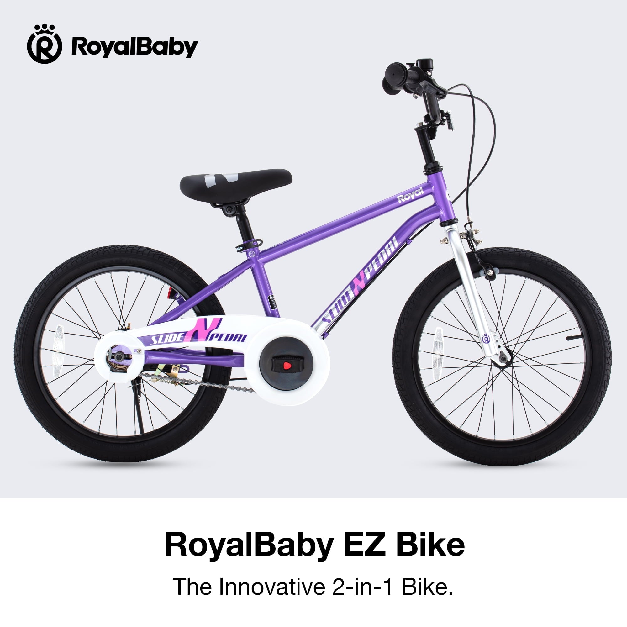 Christmas Gift Slide and Pedal 18in Kids Bike EZ Balance Pedal Switchable Bicycle, 18 Inch, Blue