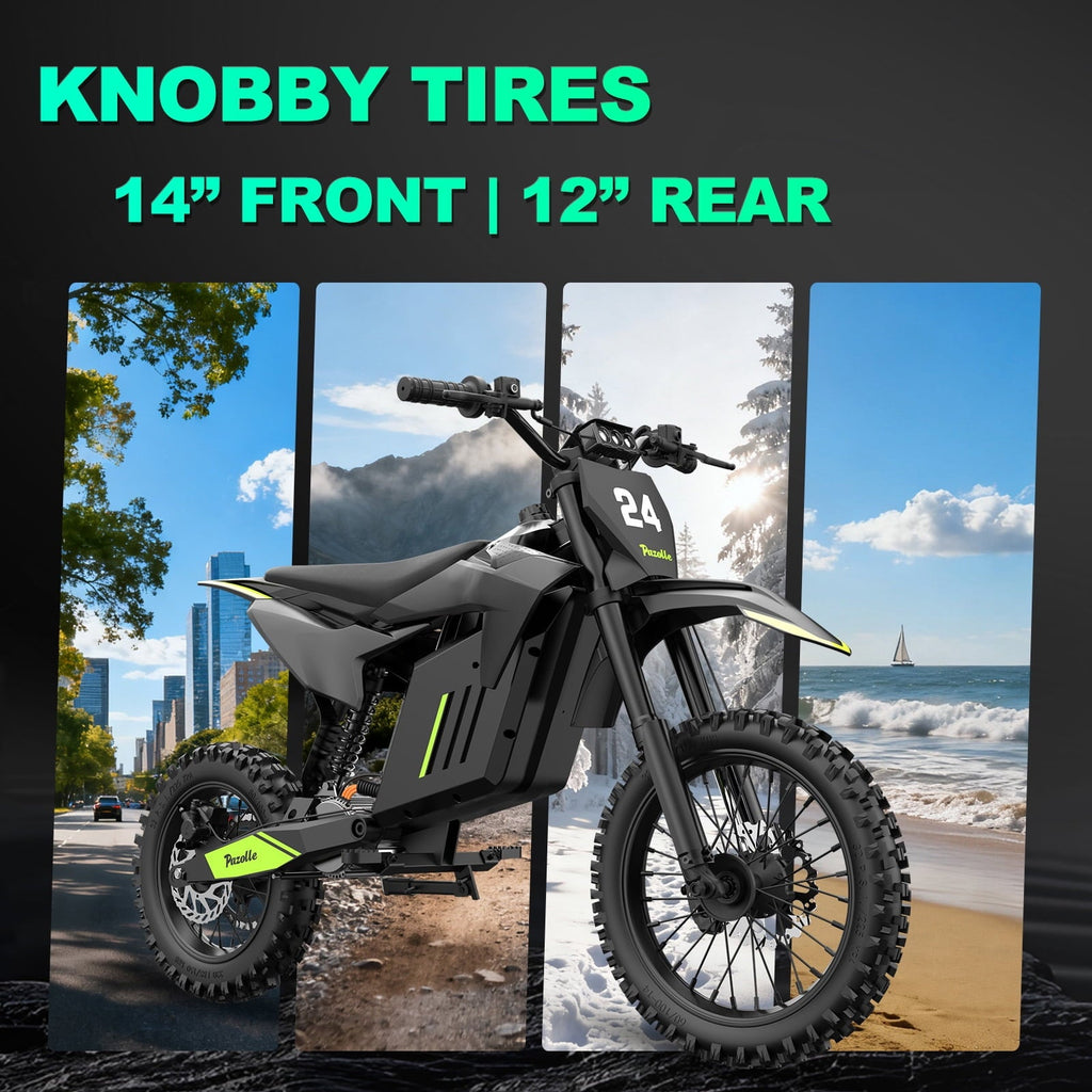 Electric Dirt Bike for Adults/Teens,Peak 2600W,Anti Theft Alarm Electric Motorcycle,60V 23AH,Max 100 Miles Removabale Battery,14/12 Tire Mountain Bike UL2849