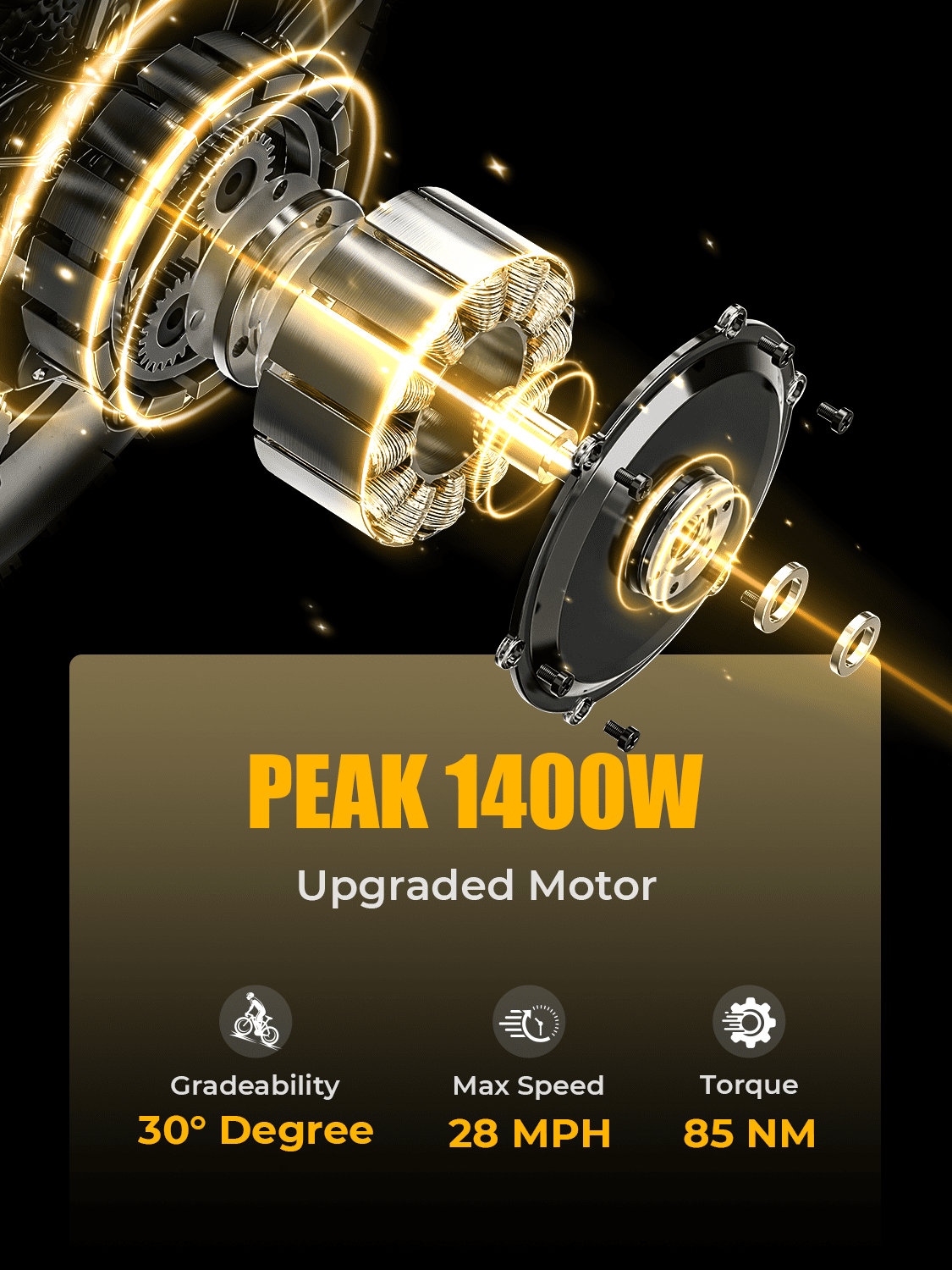 Heybike Ranger 2.0 Electric Bike for Adults, 1400W Peak Motor Foldable Ebike with 600Wh Removable Battery, 20 Fat Tire All-Terrain Electric Bicycle with Front Suspension, UL 2849