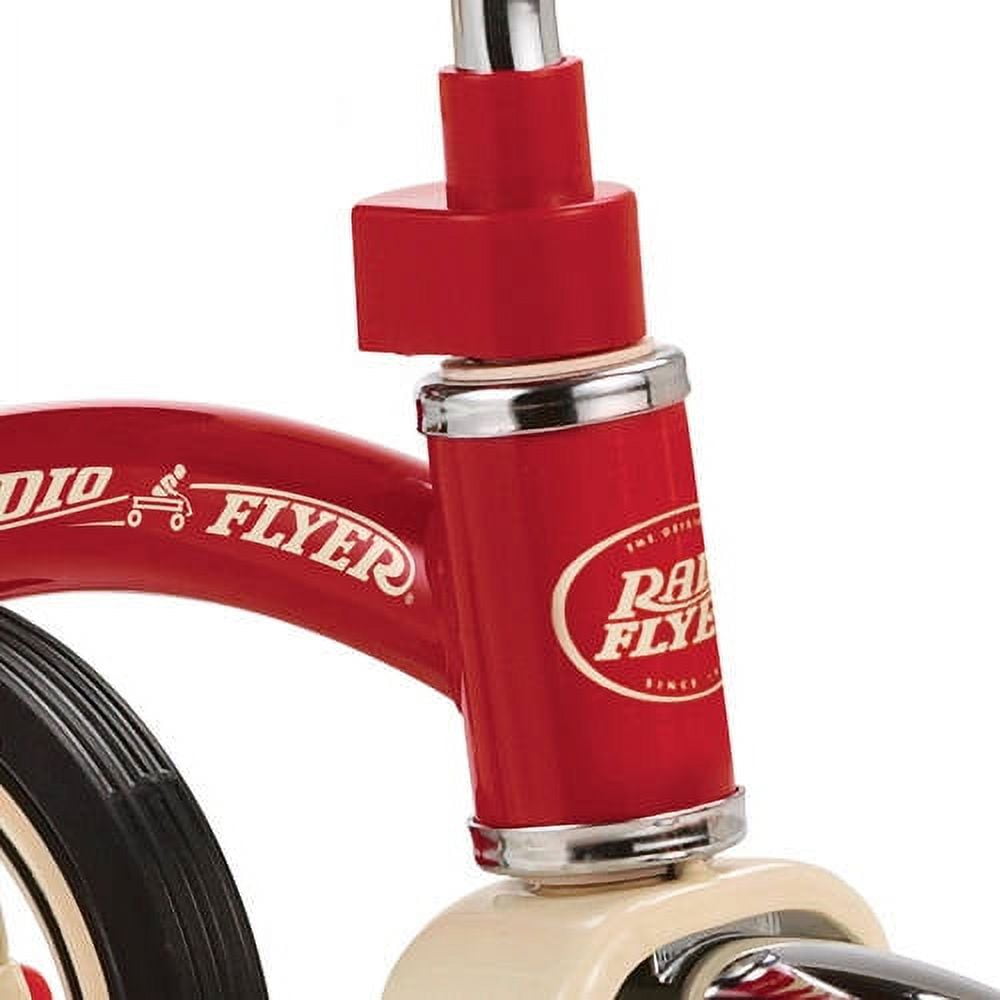 Radio Flyer, Classic Red Dual Deck Tricycle, 12 Front Wheel, Red, Kids Ages 2.5 - 5 Years
