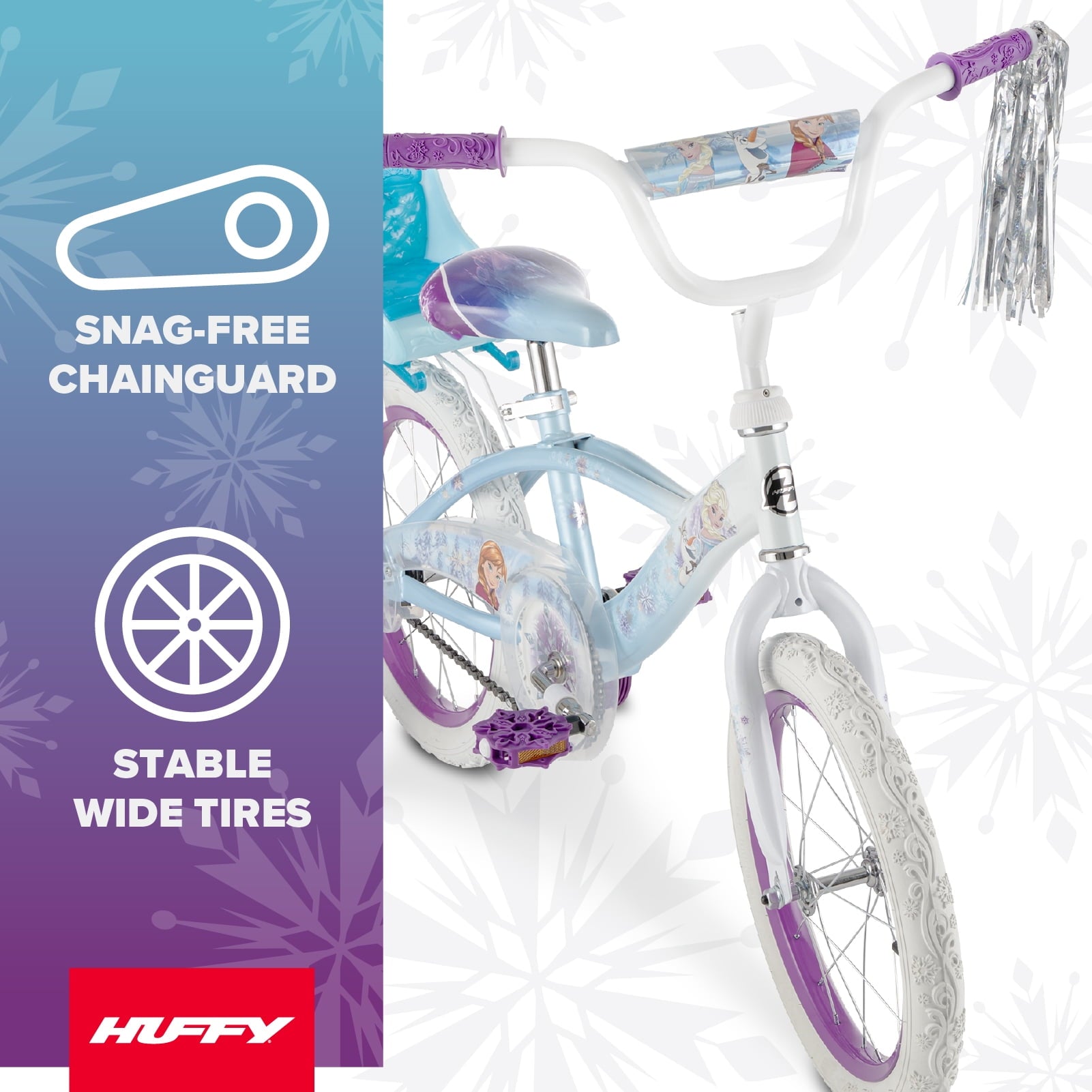 Huffy 16 Disney Frozen Kids' Bike, Fits Riders 42-48, Blue, Youth, Girl's