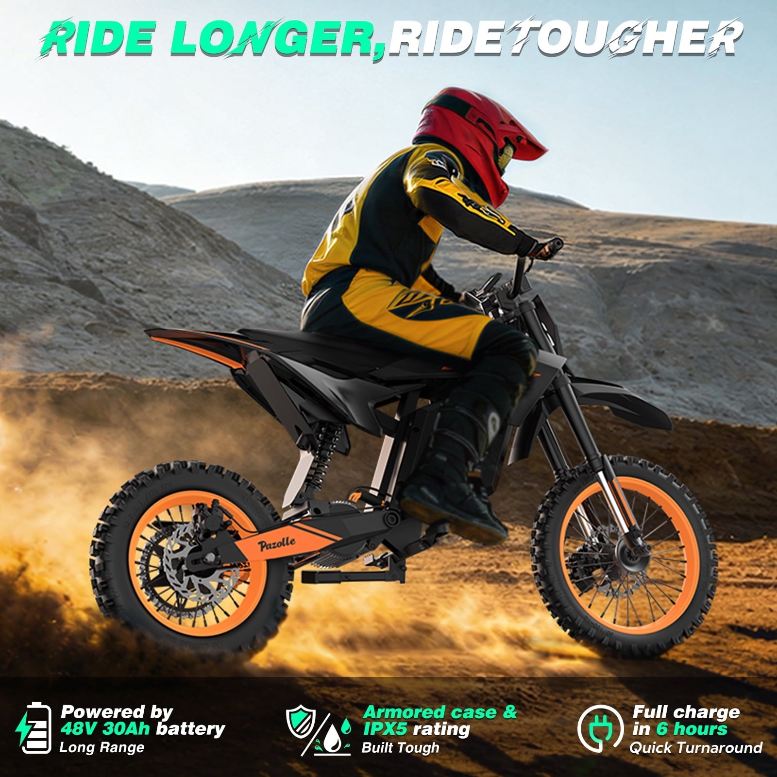 Electric Bike for Adults,1500W 35MPH,48V 20AH 30-80 Miles,20'' Fat Tire Mountain Bike with Rear Rack UL2849