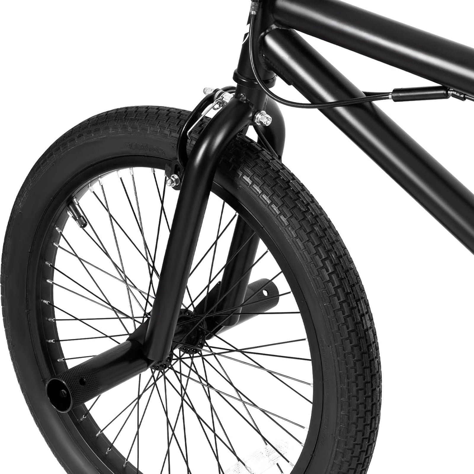 Hykolity 20 inch BMX Bike Freestyle Cycling Trick Bicycle with 4 Pegs for Teenage Adults Men Women Beginners Street Stunt Bike V-Brake Silver