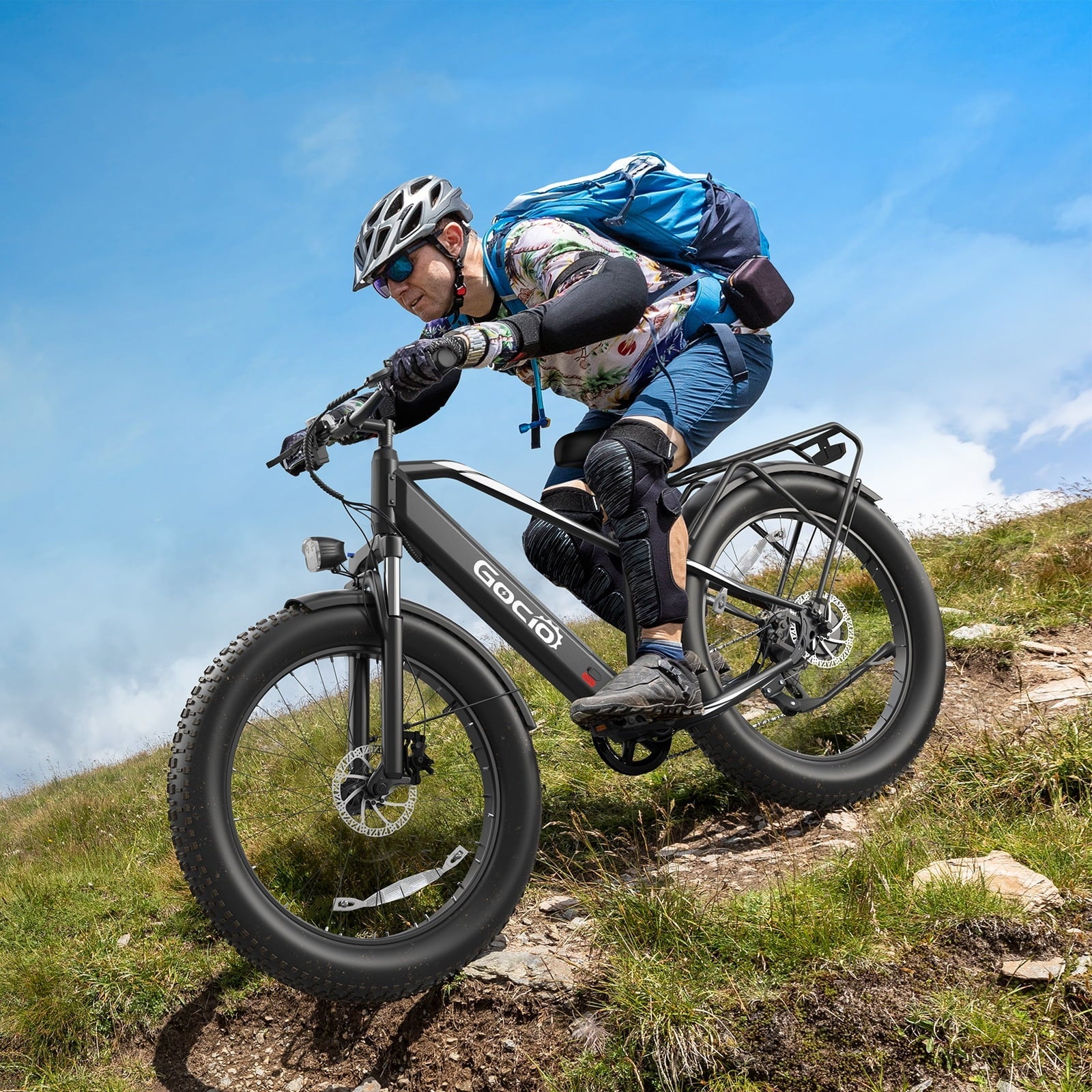 Gocio UL2849 Certified 26x4.0 Fat Tire Electric Bike for Adults, 1500W Peak Motor, 48V 15Ah Battery, 25MPH Max Speed, Off-Road Mountain E-bike
