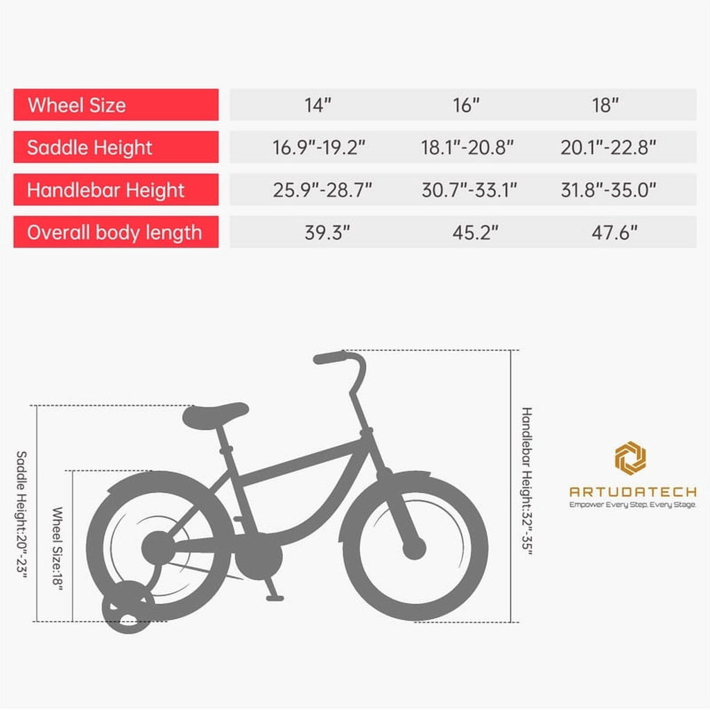 Kids Bike for Ages 3-10 Years Old Boys Girls, 14/16/18 Inch Kid's Bikes with Training Wheels, Basket, Dual Brake, Children Bicycle for Kids and Toddler Beginners, Pink/Red