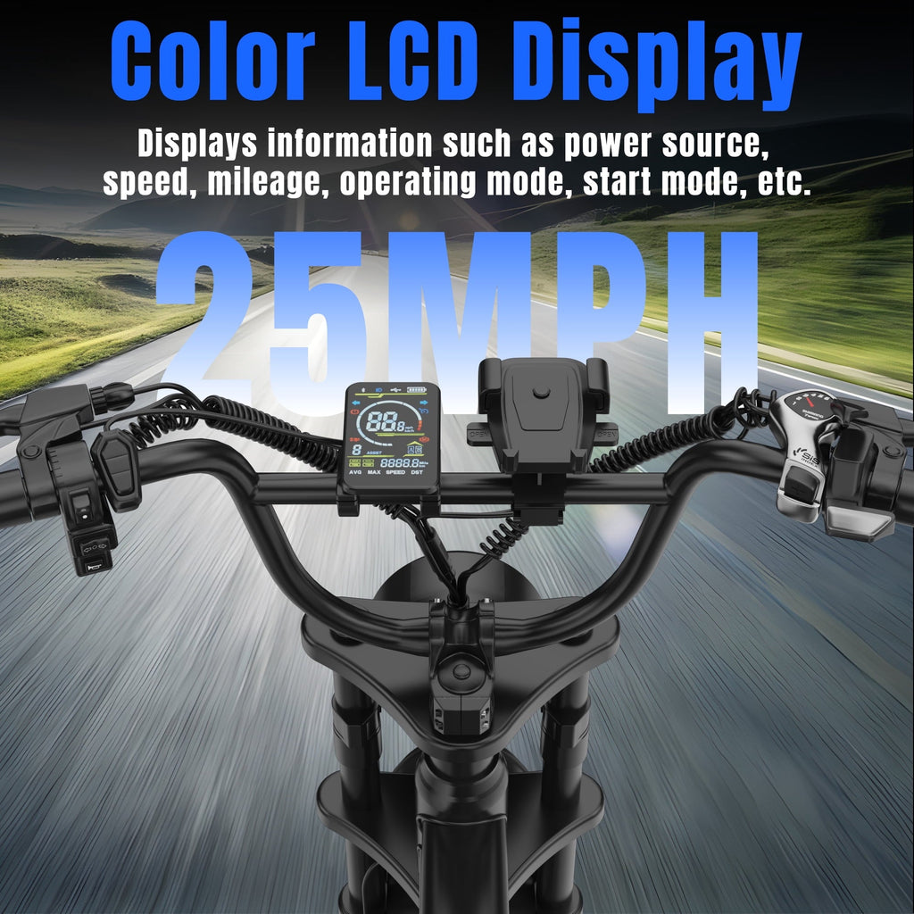 VOLTVOGUE VV-16 Adult Electric Bike, 16 Fat Tire Ebike, 48V 15.6Ah 748Wh Lithium Battery, 750W Motor, Full Suspension All-Terrain E-Bike with App Control, Recommended Age 16+ UL2849