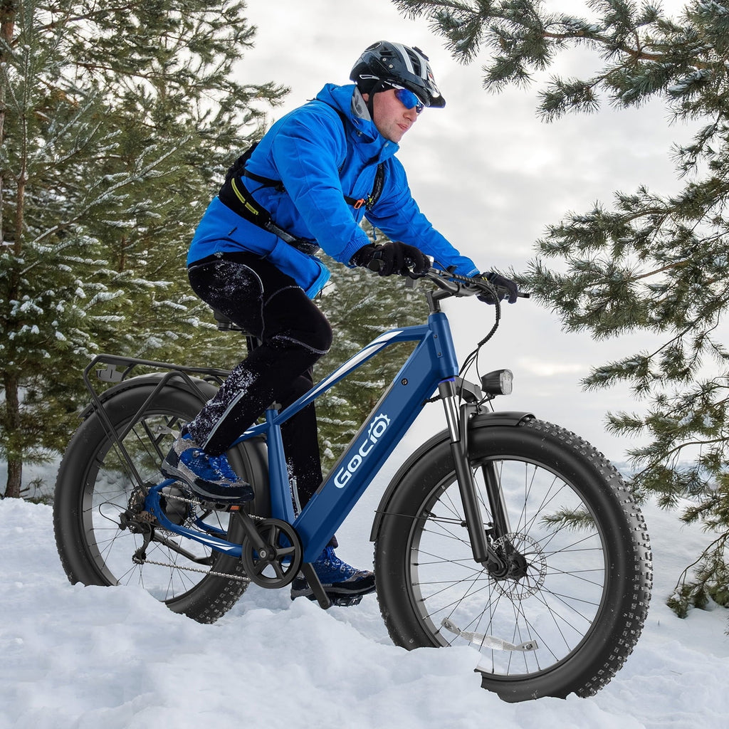 Gocio UL2849 Certified 26x4.0 Fat Tire Electric Bike for Adults, 1500W Peak Motor, 48V 15Ah Battery, 25MPH Max Speed, Off-Road Mountain E-bike