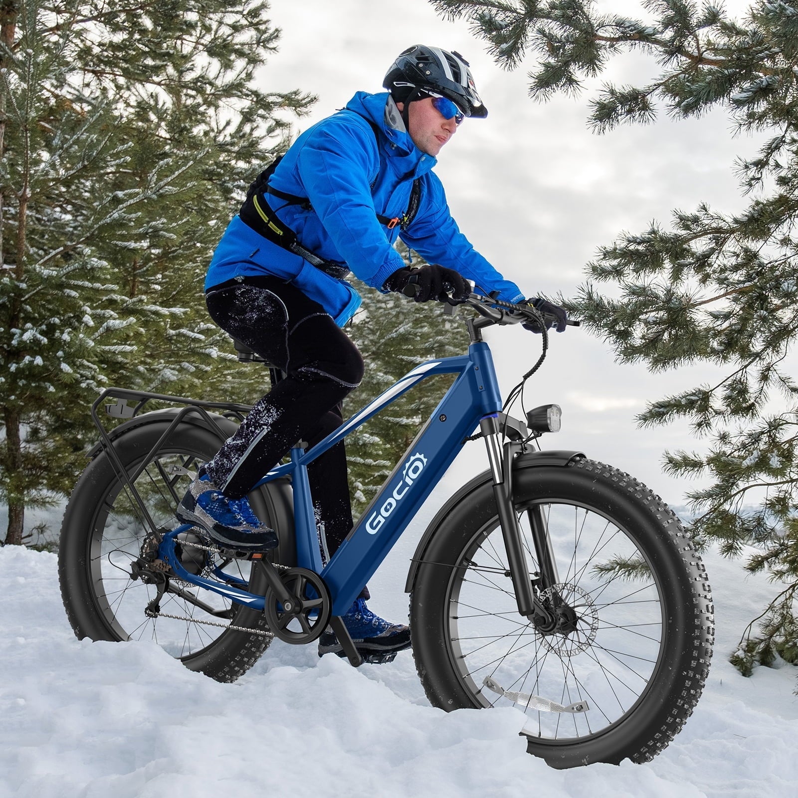 Gocio UL2849 Certified 26x4.0 Fat Tire Electric Bike for Adults, 1500W Peak Motor, 48V 15Ah Battery, 25MPH Max Speed, Off-Road Mountain E-bike