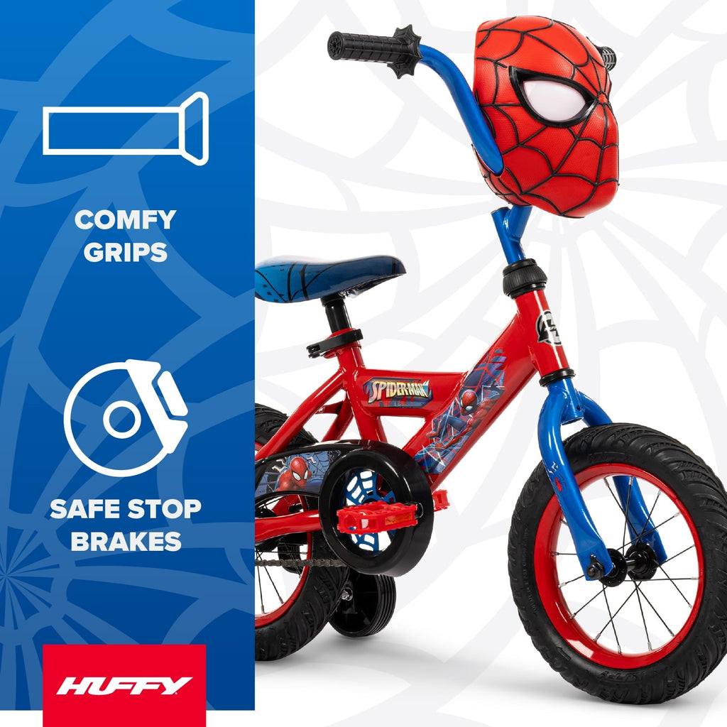 Huffy 12 Marvel Spider-Man Kids' Bike, Fits Riders 37 - 42, Red, Youth, Boy's