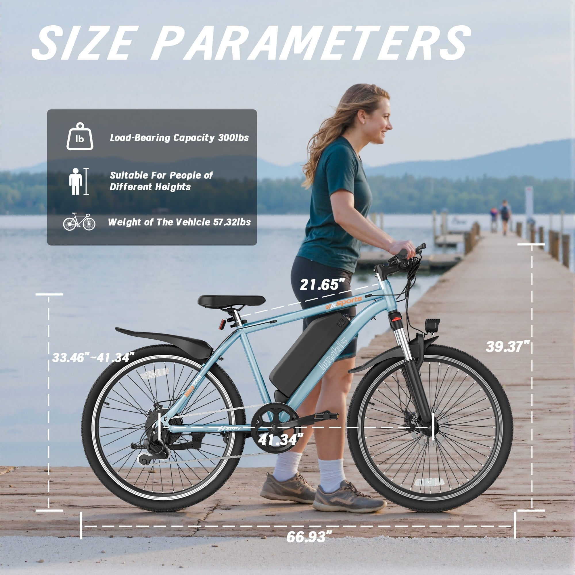 Electric Bike for Adults, 26'' Up to 50 Miles 22MPH Electric Mountain Bike with 48V 430W Removable Battery UL2849 (Blue)