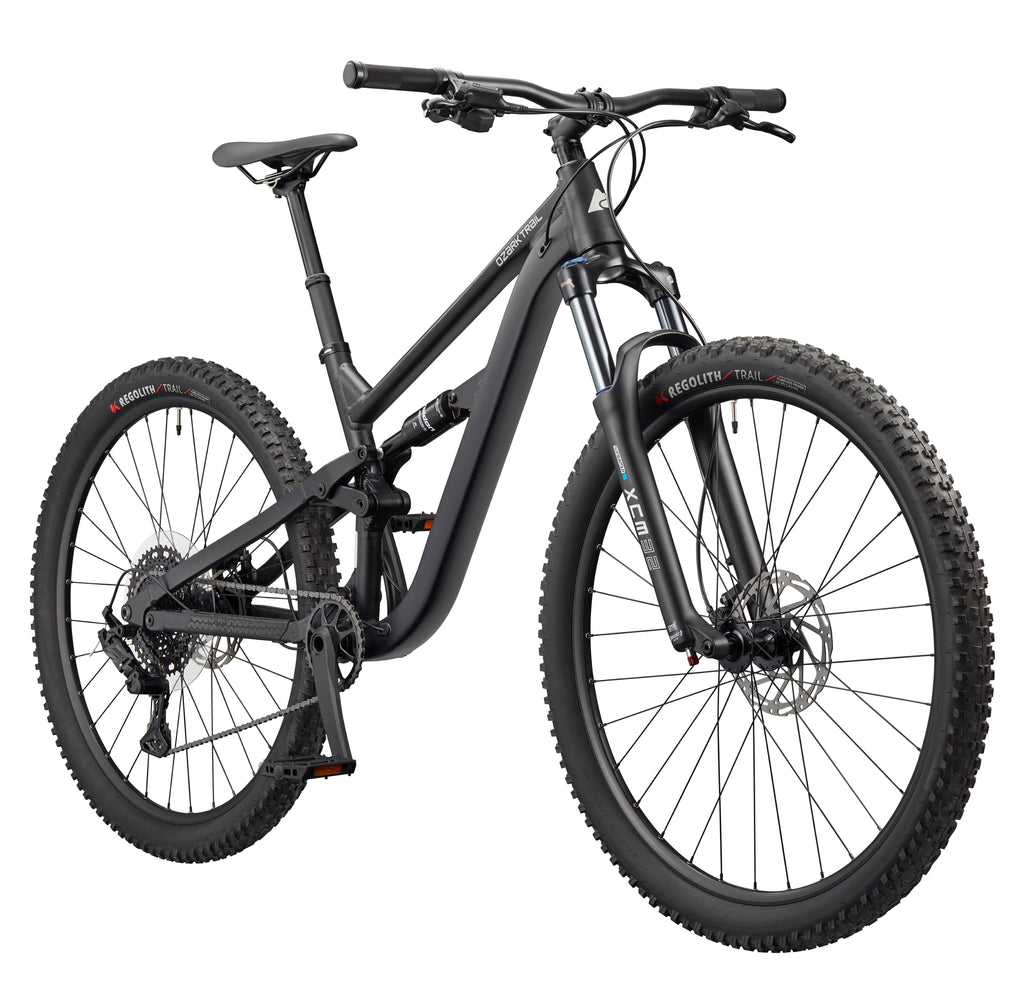 Ozark Trail 29 FS.3 Fastflow Full Suspension Mountain Bike, 29 Wheels, Medium Frame, Fits Rider 5'7' - 5'11, Black, Adult, Online Only
