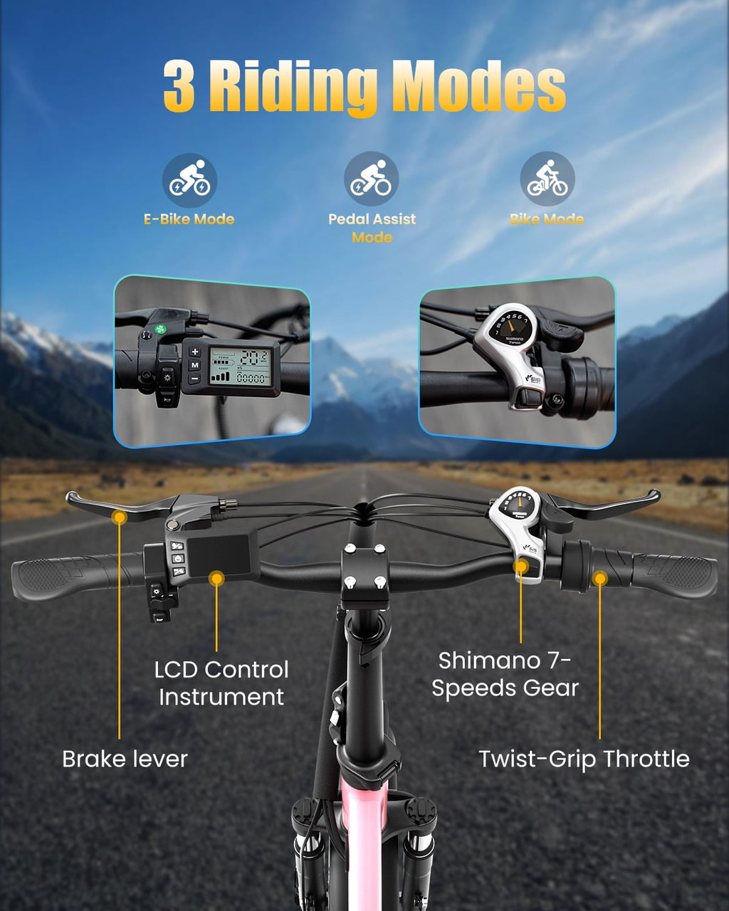 SE1 Folding Electric Bike 1000W 48V 15Ah, 20x3.0 Commuter Ebike with Passenger Seat UL2849