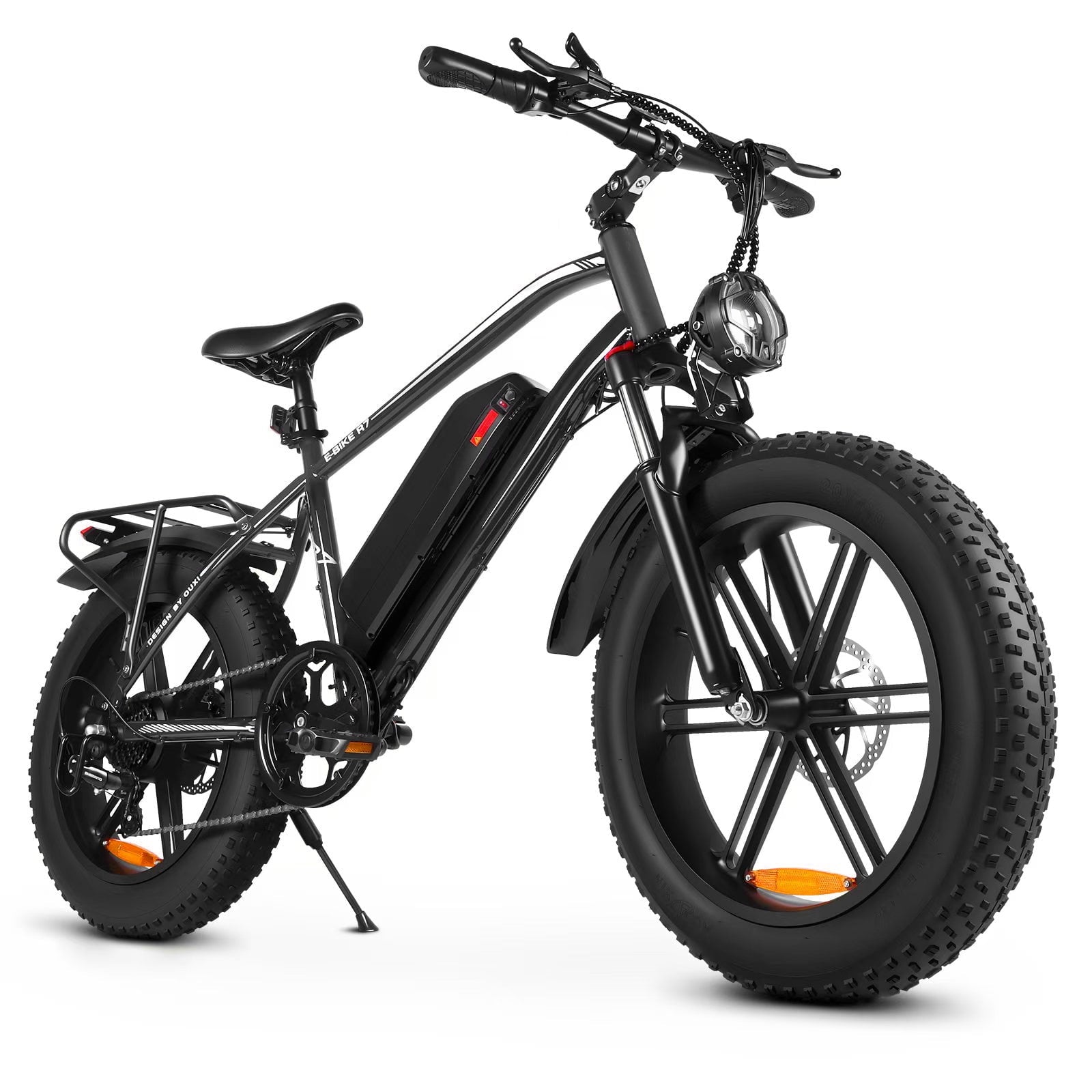 Hipatoo Peak 1000W Electric Bike for Adults, 20X4.0 Fat Tire E bike, 48V/13Ah Battery 25MPH Mountain Bike, 38 Miles Range Electric Bicycle for Cycling, 7-Speed E-bike, Ebike for Adults UL2849