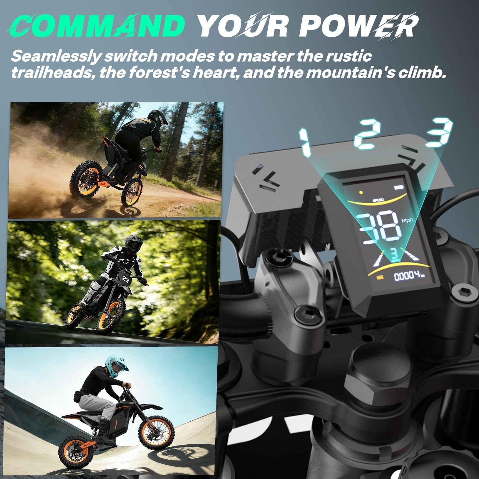 Electric Bike for Adults,1500W 35MPH,48V 20AH 30-80 Miles,20'' Fat Tire Mountain Bike with Rear Rack UL2849
