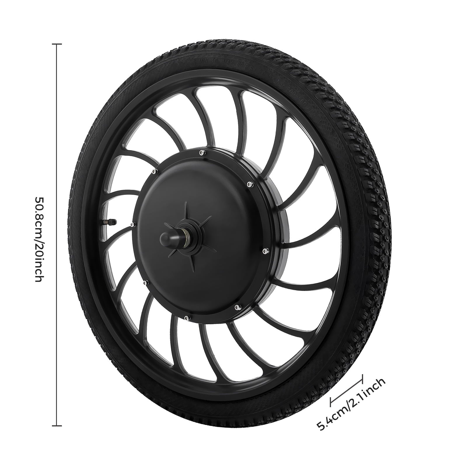 1000W Electric Bicycle Motor Wheel – High-Speed E-Bike Hub with 7-Speed Freewheel, 88.7% Efficiency, IP54 Waterproof, and 35N.m Torque