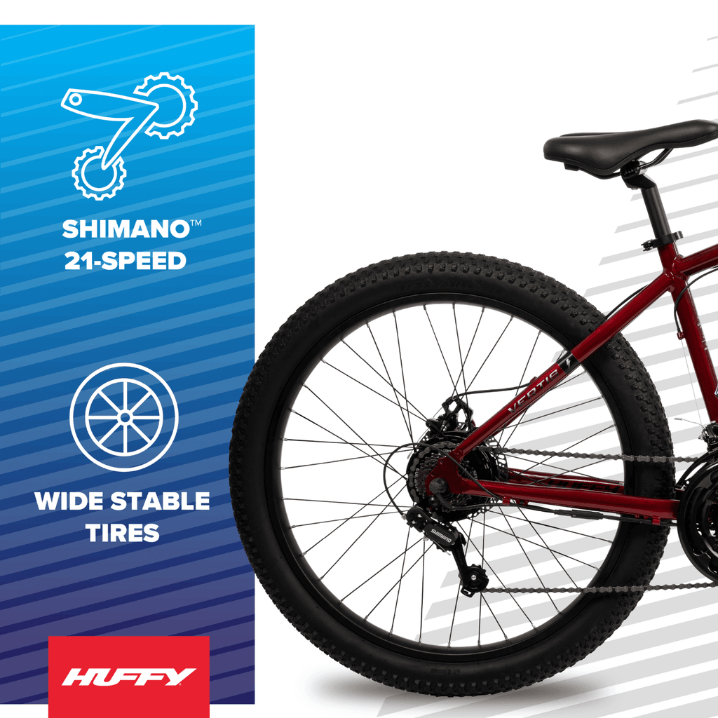 Huffy 27.5 Vertis 36V Electric Mountain Bike, Fits Riders 60+, Gray, Adult, Unisex