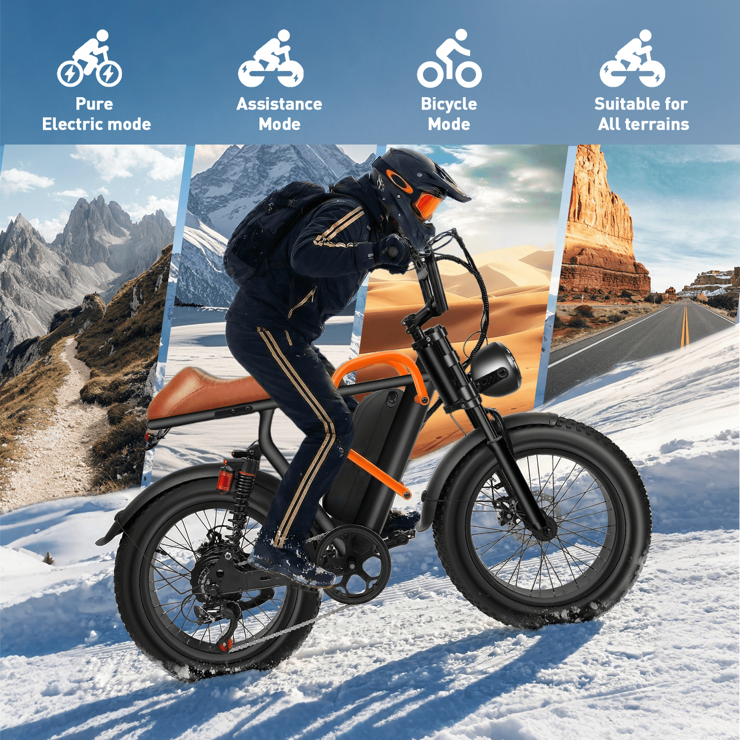 Goku Electric Bike 1500W Peak, 20 Fat Tire E-Mountain Bike, 30MPH Ebike for Adults, 48V 18Ah Battery, 7-Speed & UL 2849