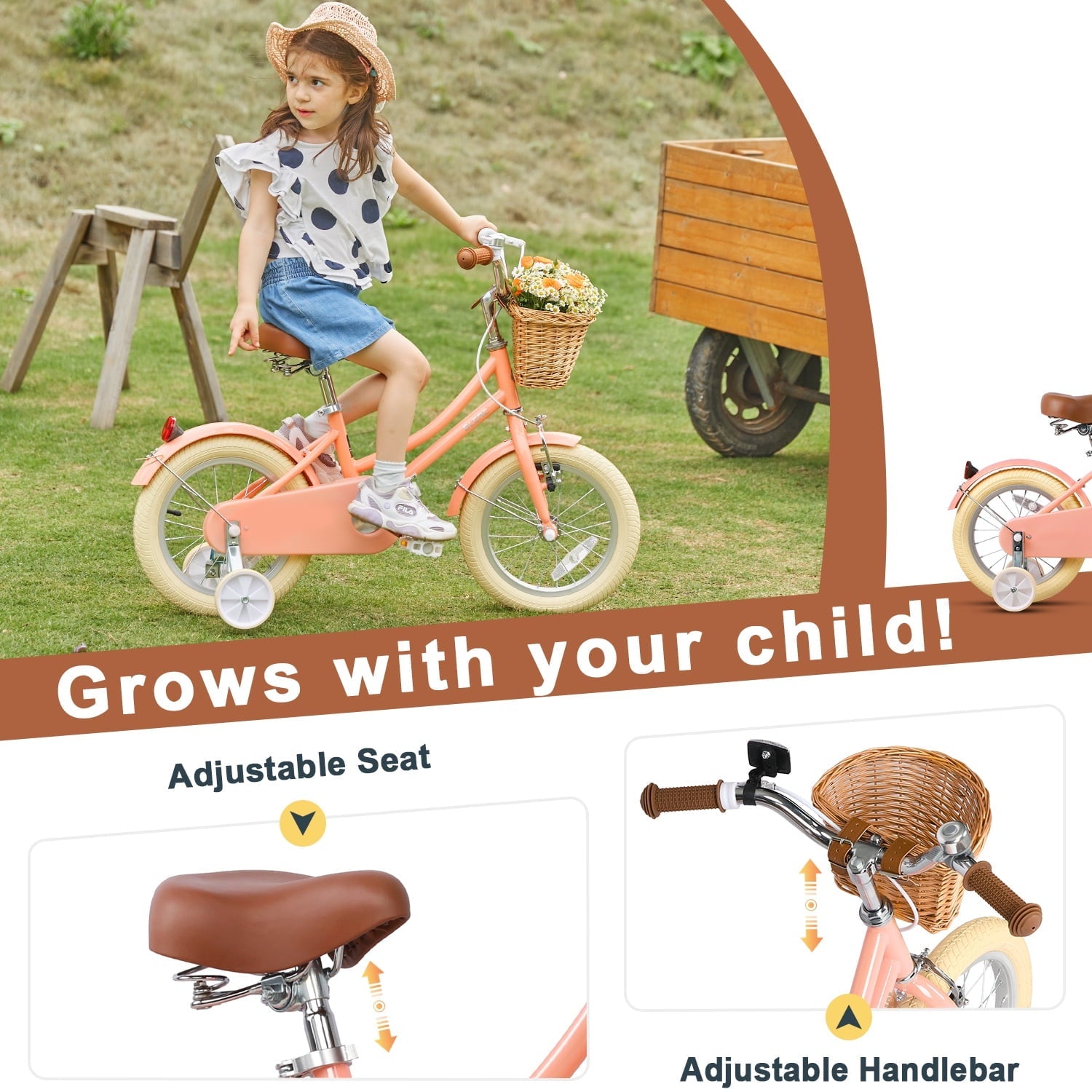 Glerc Little Molly 20 inch Kids Girls Bike for 7-13 Years Old Child,gifts,Blue