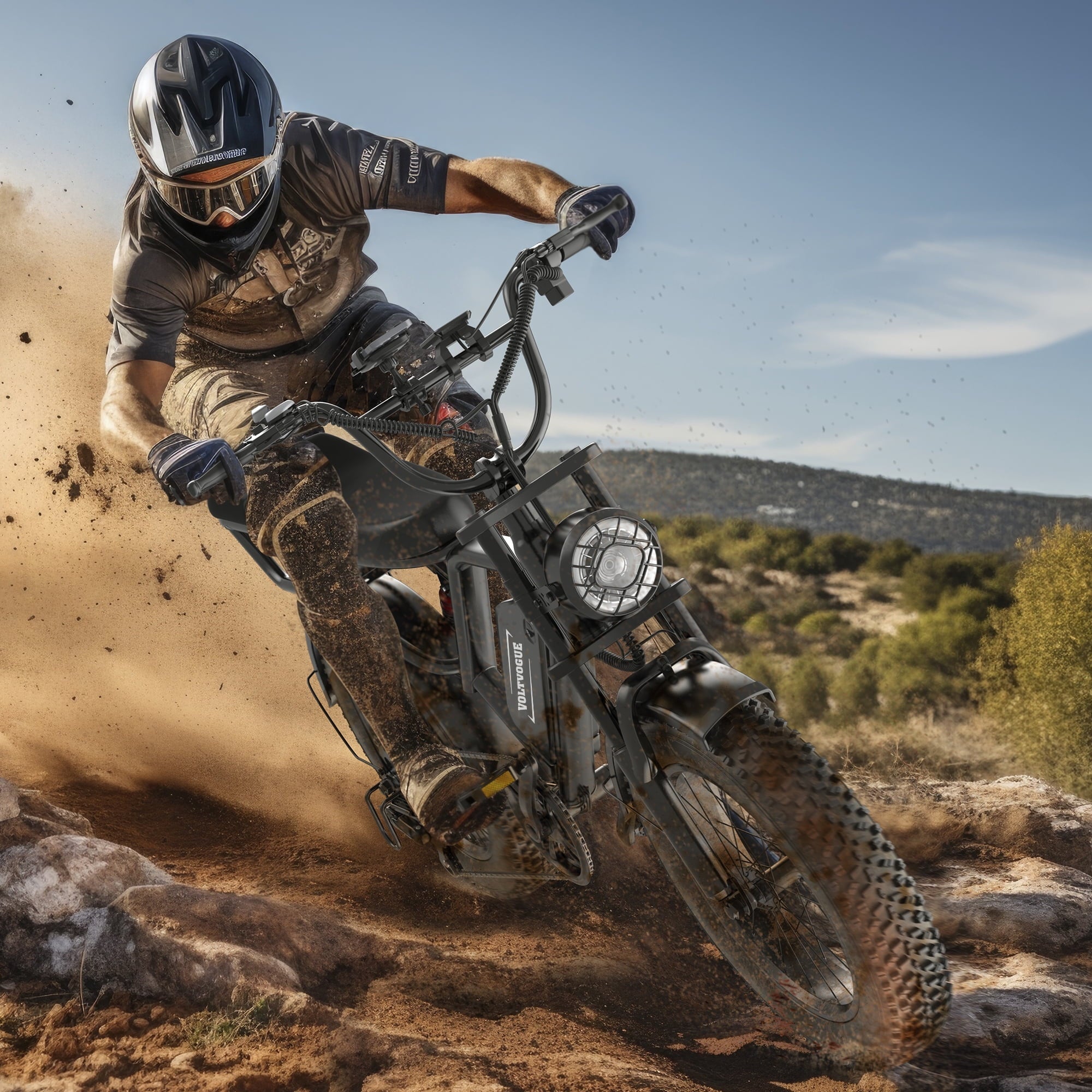 VOLTVOGUE VV-20 Adult Electric Bike, 1500W Brushless Motor, 20 Fat Tire 48V 20Ah Ebike, 31MPH Top Speed Dual Suspension