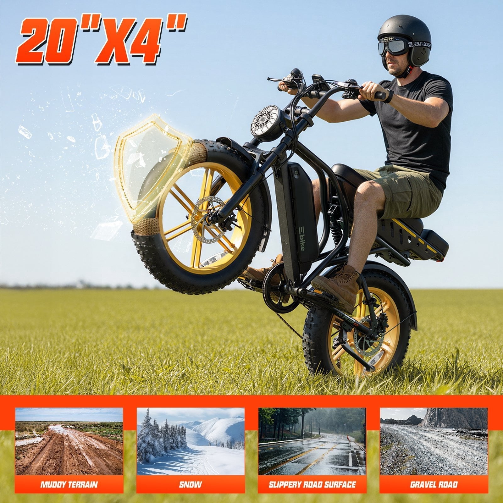 TST Electric Bike for Adults, 750W Peak 1500W Motor, 20x4 Fat Tire E Bicycle, E Mountain Bike, 48V/15AH UL2849, App Control