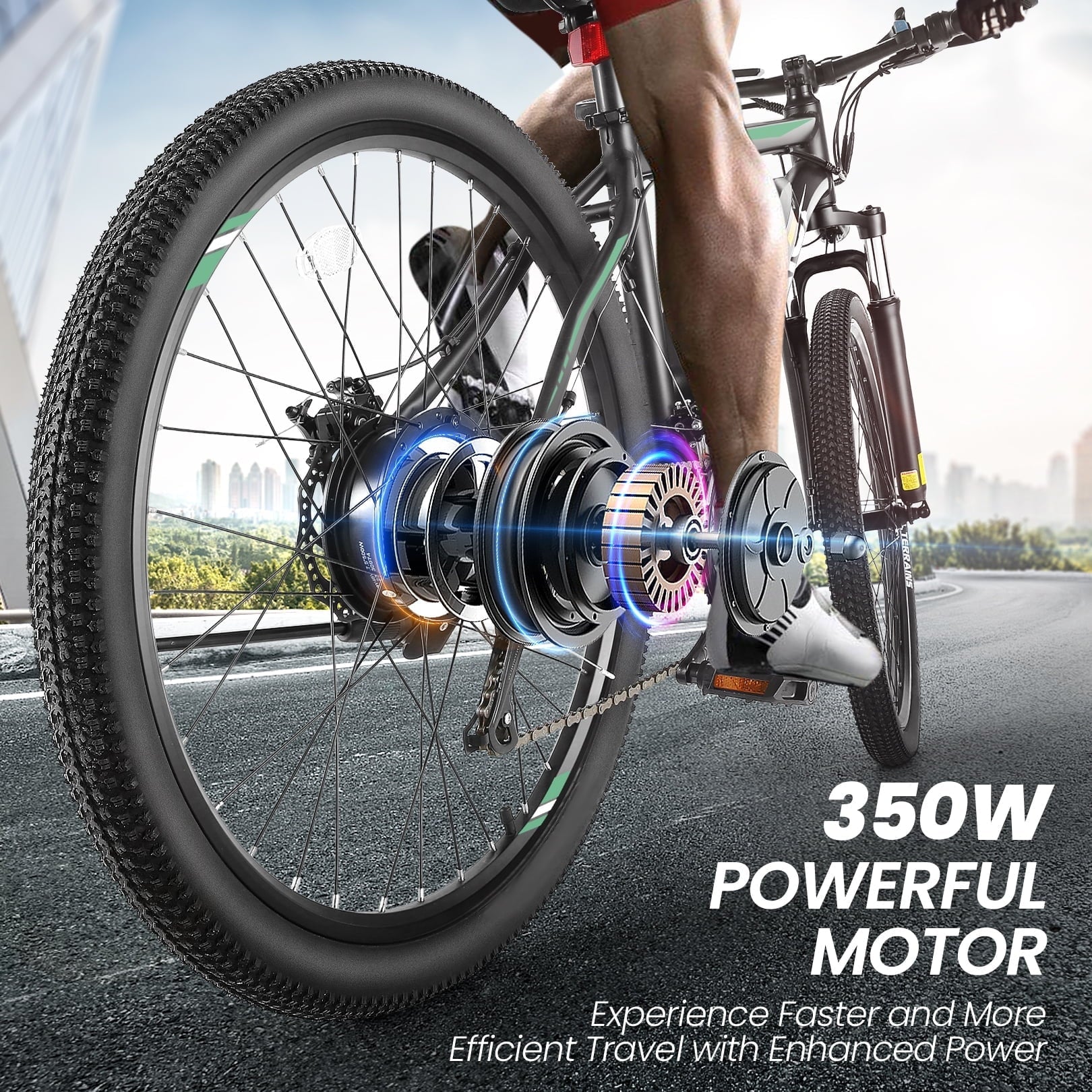 Gocio 26 Electric Bike, 350W Electric Bike for Adults 19.8MPH Electric Mountain Bike, LCD, Lockable Suspension Fork, 374.4Wh 36V Battery UL2849 Certified, 21-Speed E-Bikes Adult Electric Bicycle
