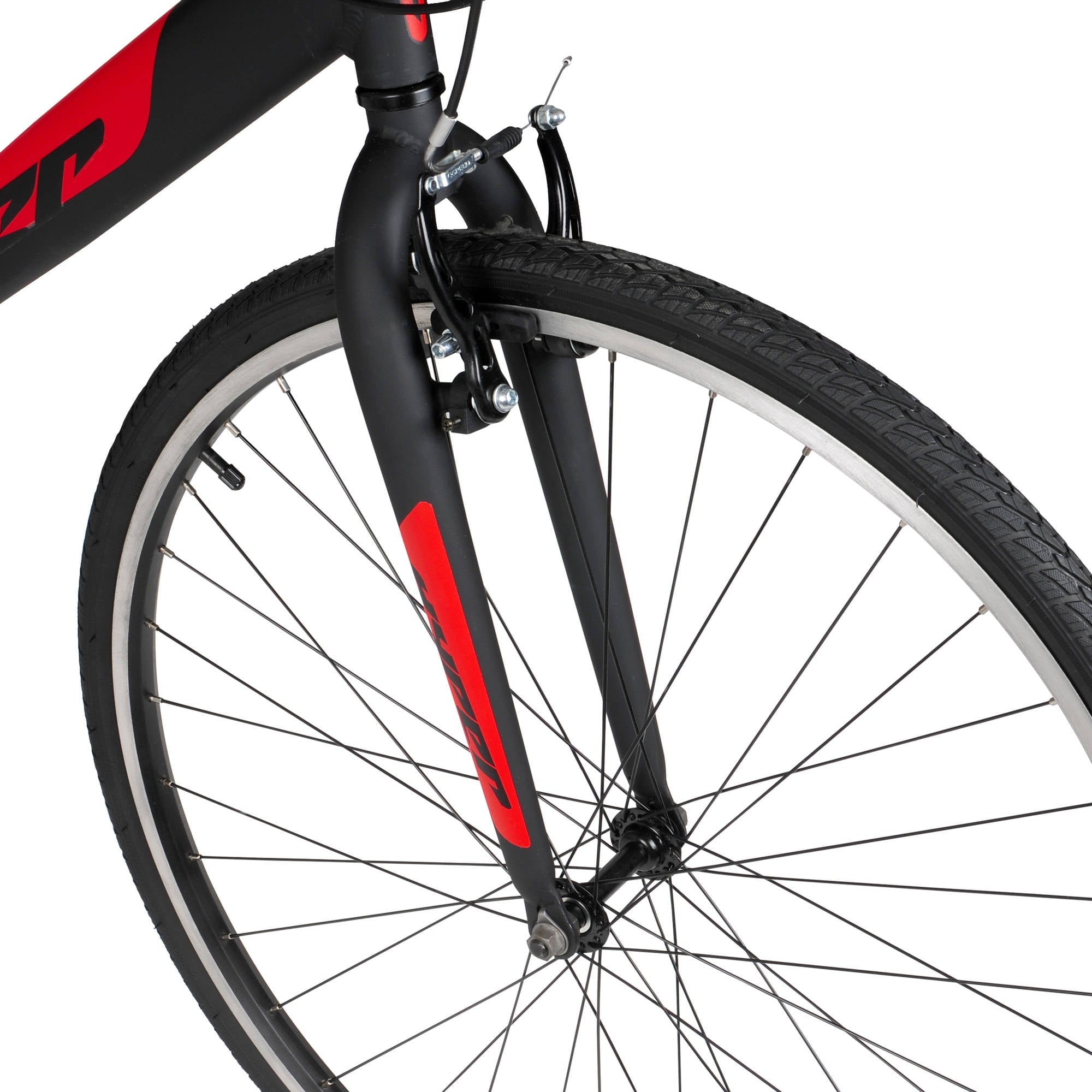 Hyper Bicycles 700c Men's Spin Fit Hybrid Bike, Adults Ages 14+, Black/Blue