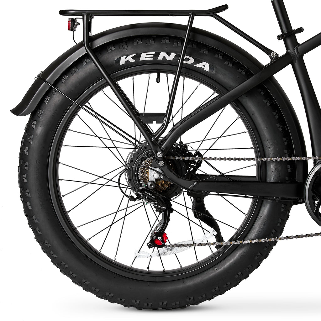 Ozark Trail 26 M.3 Ranger+ Electric Fat Tire Bike, 48V, Class 2, Black, Fits Riders 5'2 - 6'1, Adult, Unisex
