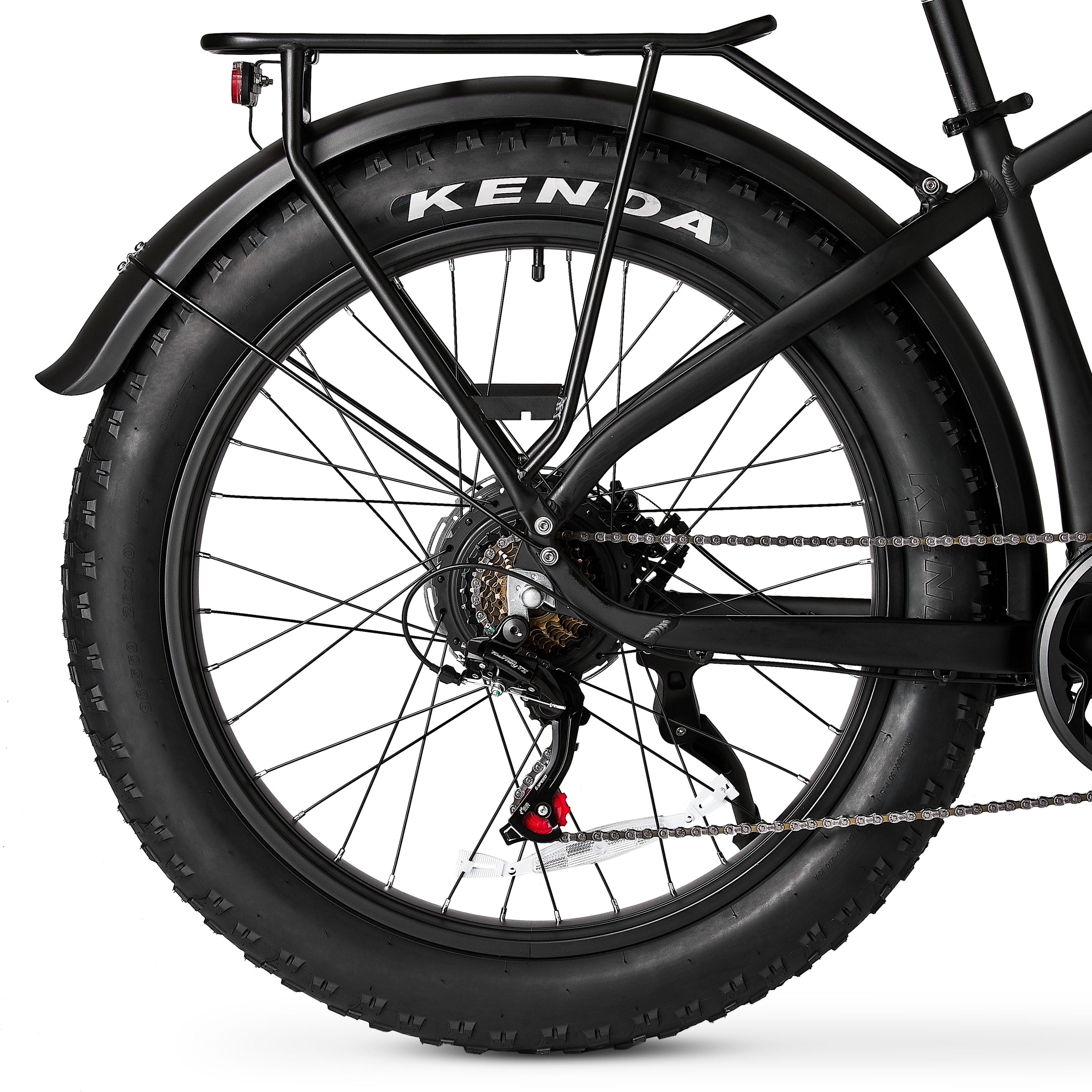 Ozark Trail 26 M.3 Ranger+ Electric Fat Tire Bike, 48V, Class 2, Black, Fits Riders 5'2 - 6'1, Adult, Unisex