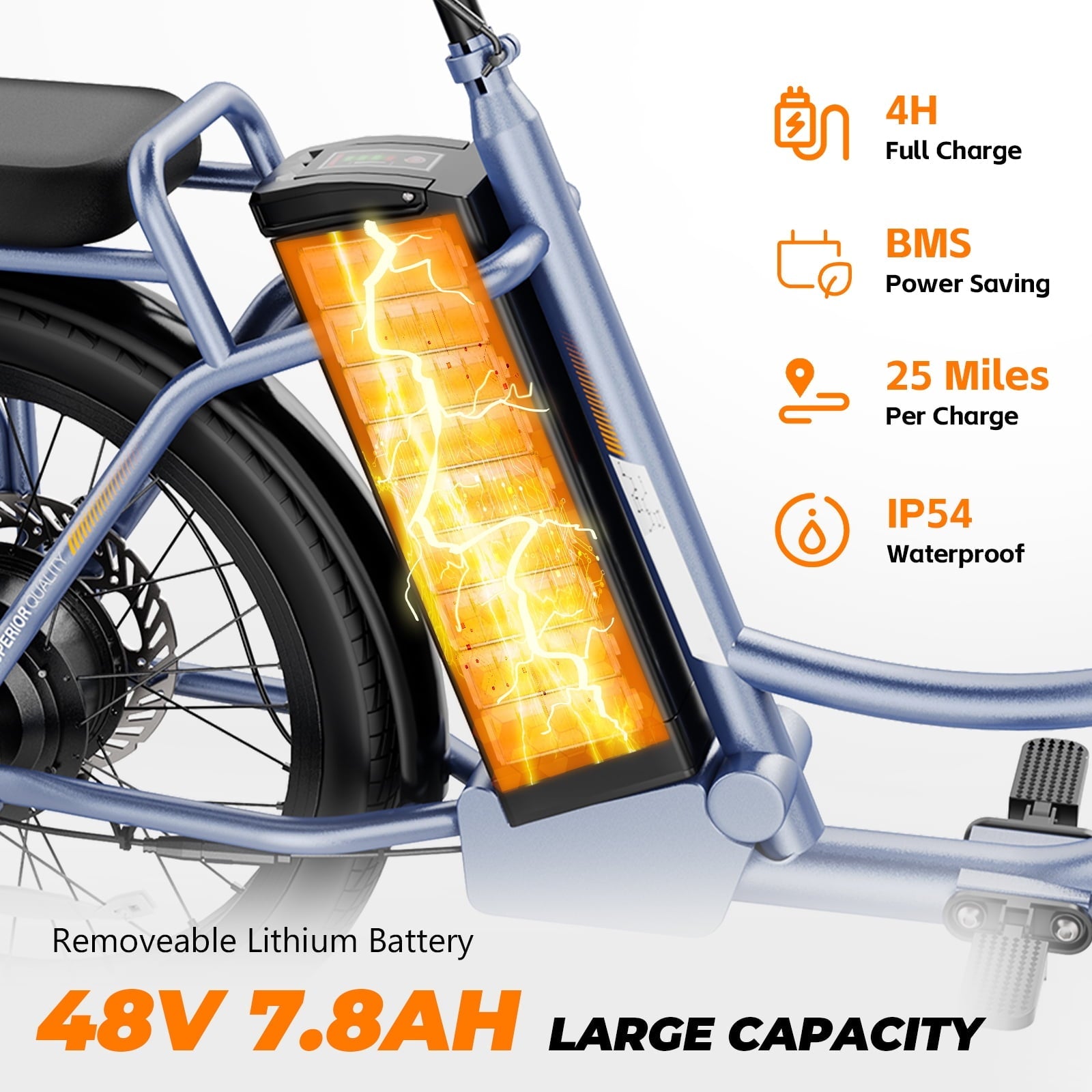 SANOPY 500W Electric Bike for Adults,48V Removable Battery,20 Mile Range&20MPH Max Speed,Electric Scooter with Seat,Commuter E-scooter for Adults and Teens,Gray,UL2272