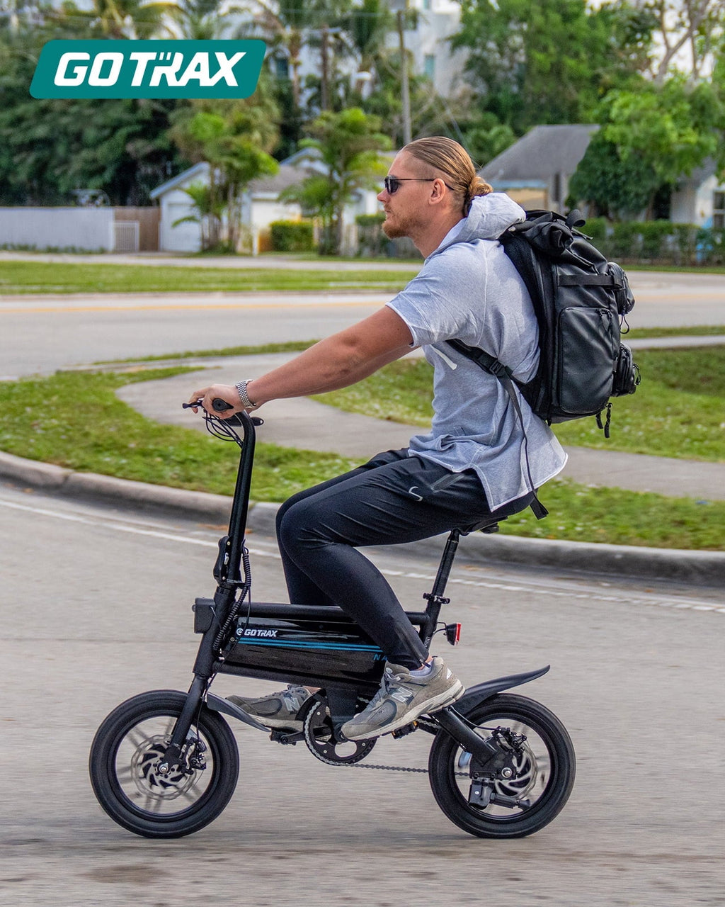 Gotrax Nano 14 Folding Adult Electric Bike,15.5mph 36V 350W Peak Foldable City Bike With LED Light,White