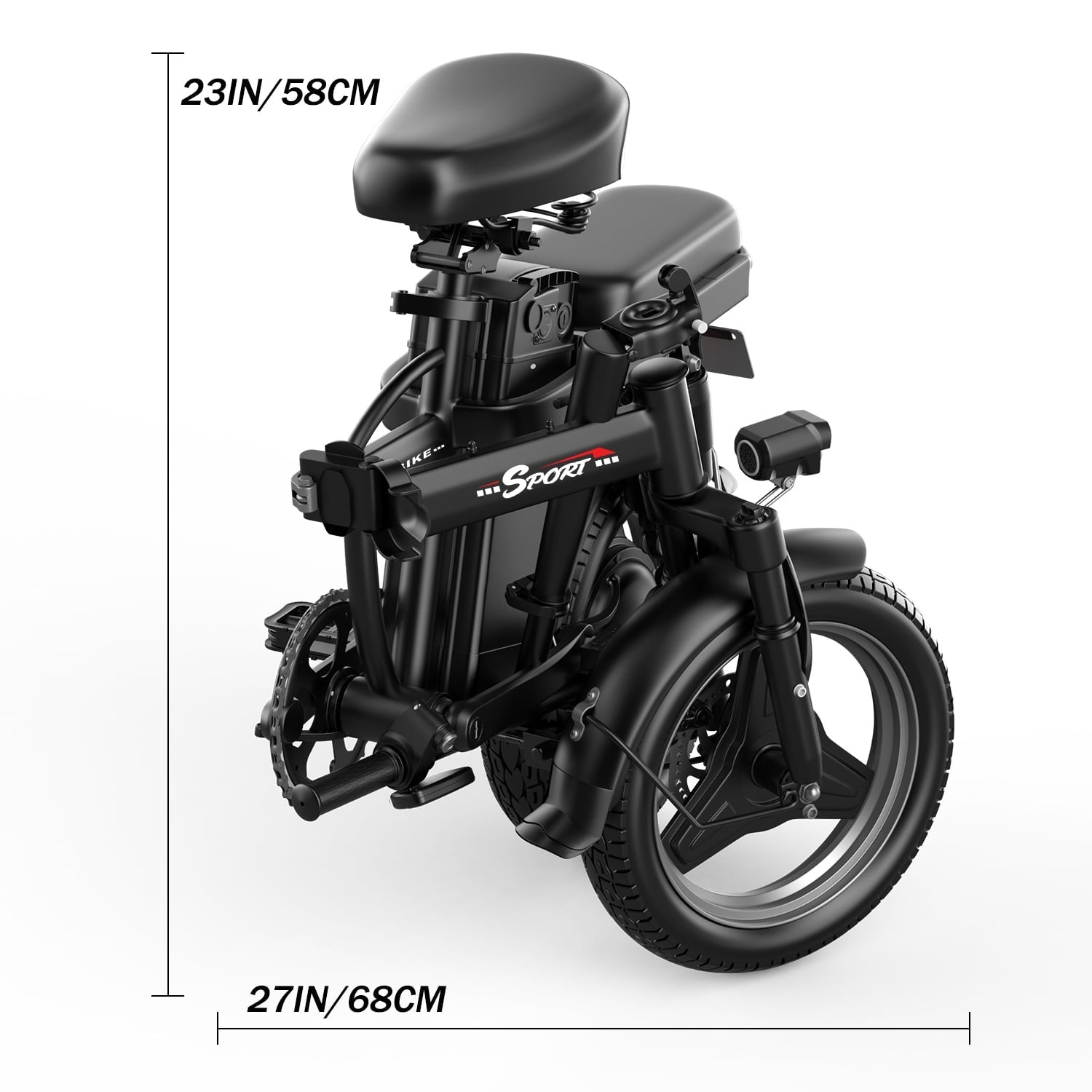 ASKGO F9 Adult Folding Electric Bike, 1200W 25 MPH 25 Miles, 48V 13Ah Removable Battery, Meets Daily Commuting,Going Out and Playing,Give the best gift,Folding Ebike for Adult with Two Seats .UL2849