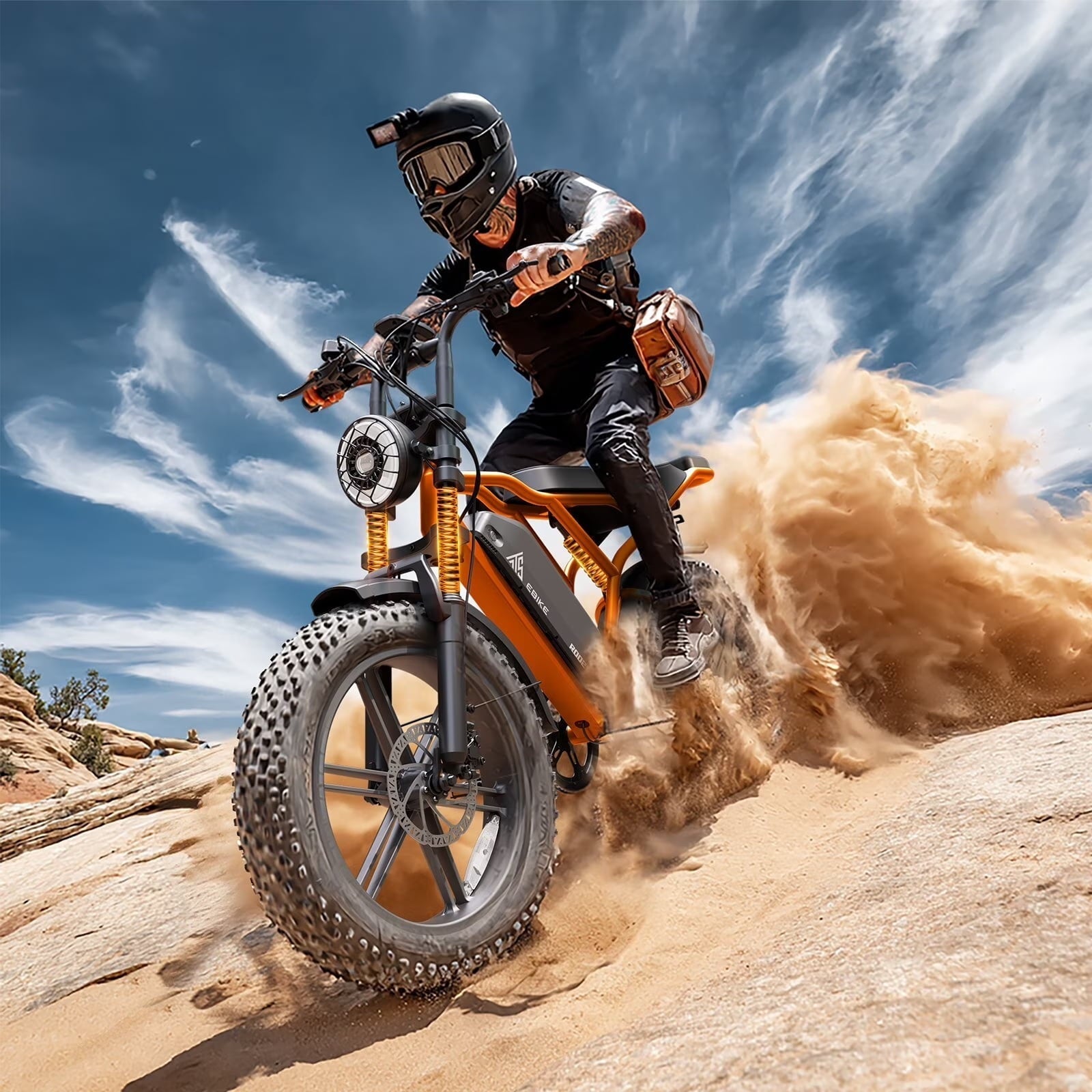 TST Electric Bike for Adults, 750W Peak 1500W Motor, 20x4 Fat Tire, E Mountain Bike, 48V/15AH UL2849