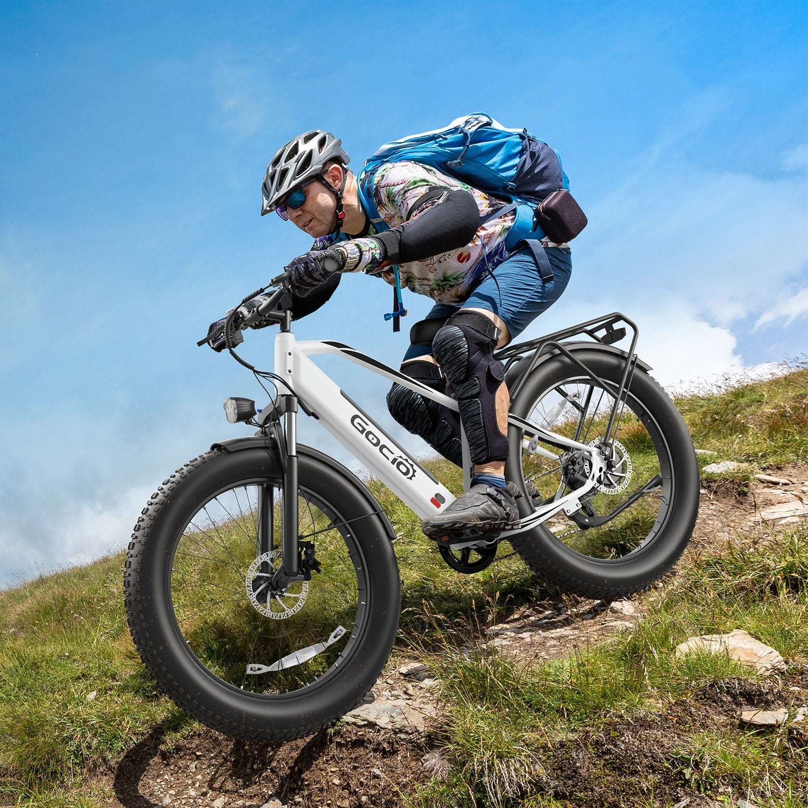 Gocio UL2849 Certified 26x4.0 Fat Tire Electric Bike for Adults, 1500W Peak Motor, 48V 15Ah Battery, 25MPH Max Speed, Off-Road Mountain E-bike