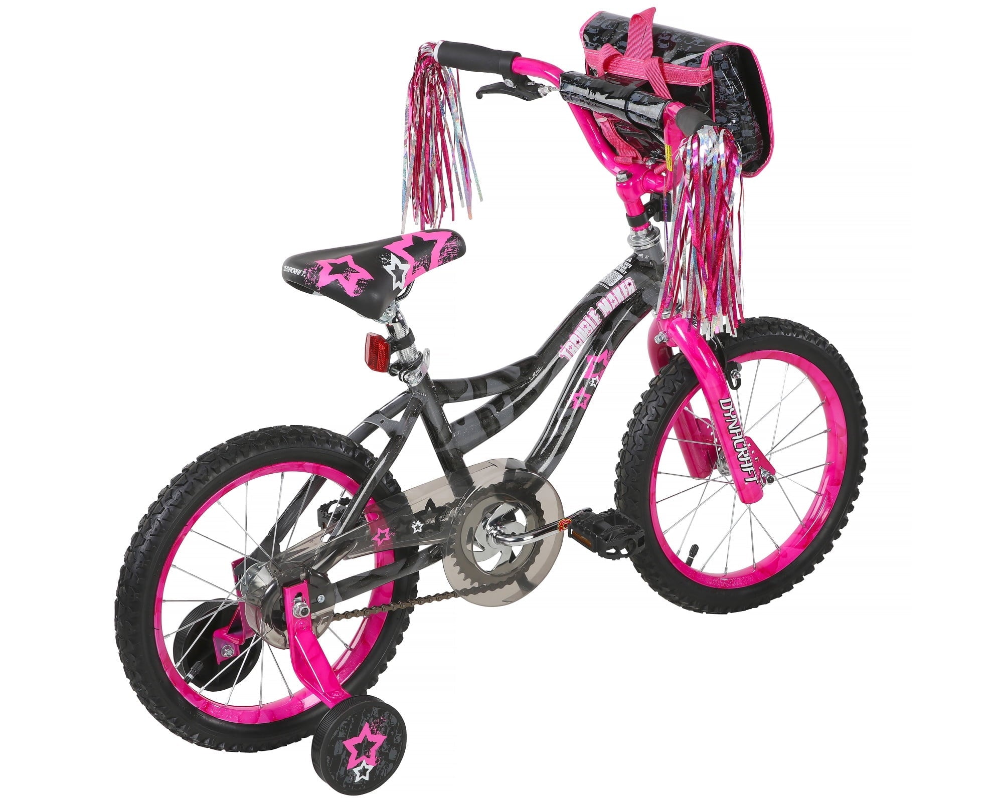 Dynacraft Trouble Maker Girls' 16-Inch BMX Bicycle for Kids Ages 5 to 7