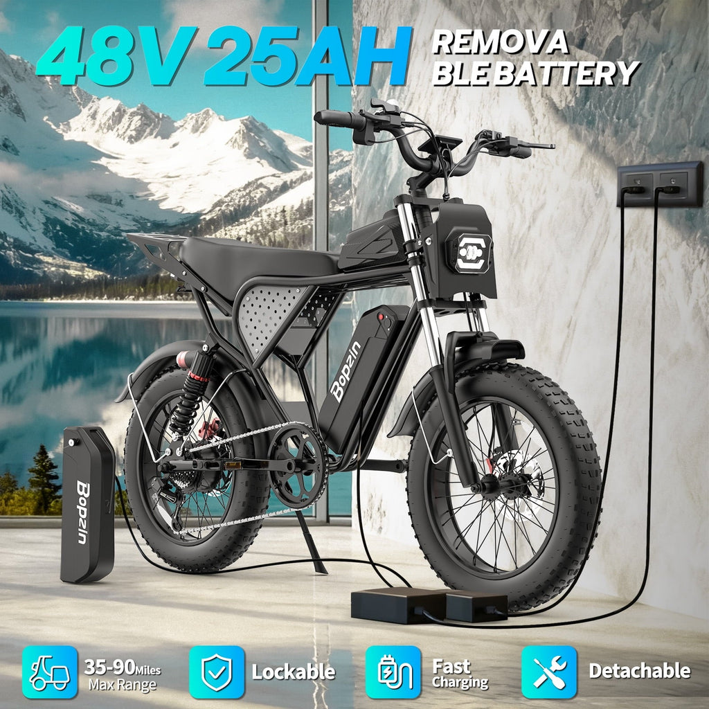 Peak 1500W Electric Bike for Adults,48V 20Ah,Max 80miles & 28mph Electric Bicycle, 20 Fat Tire Full Suspension Mountain Bike UL2849