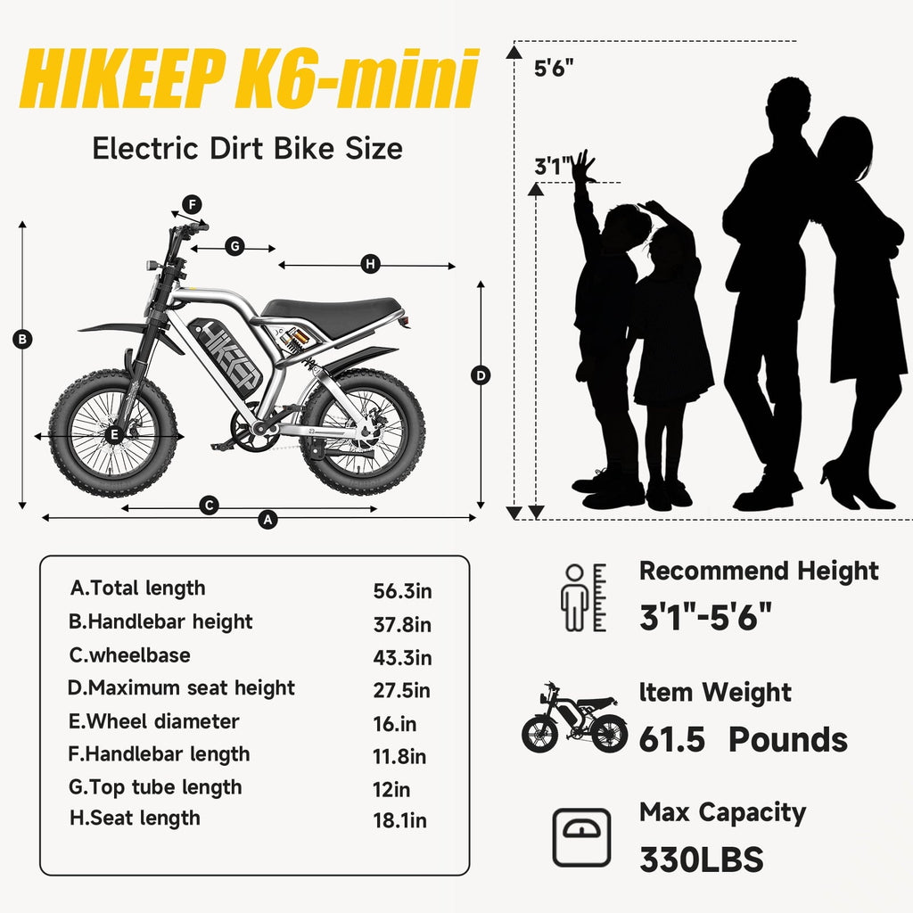 Electric Bike for Teenagers, Ages 7+ with 750W Brushless Motor, 16 Fat Tire, 19.8 MPH Electric Mountain Bicycle with Removable Battery, UL2849