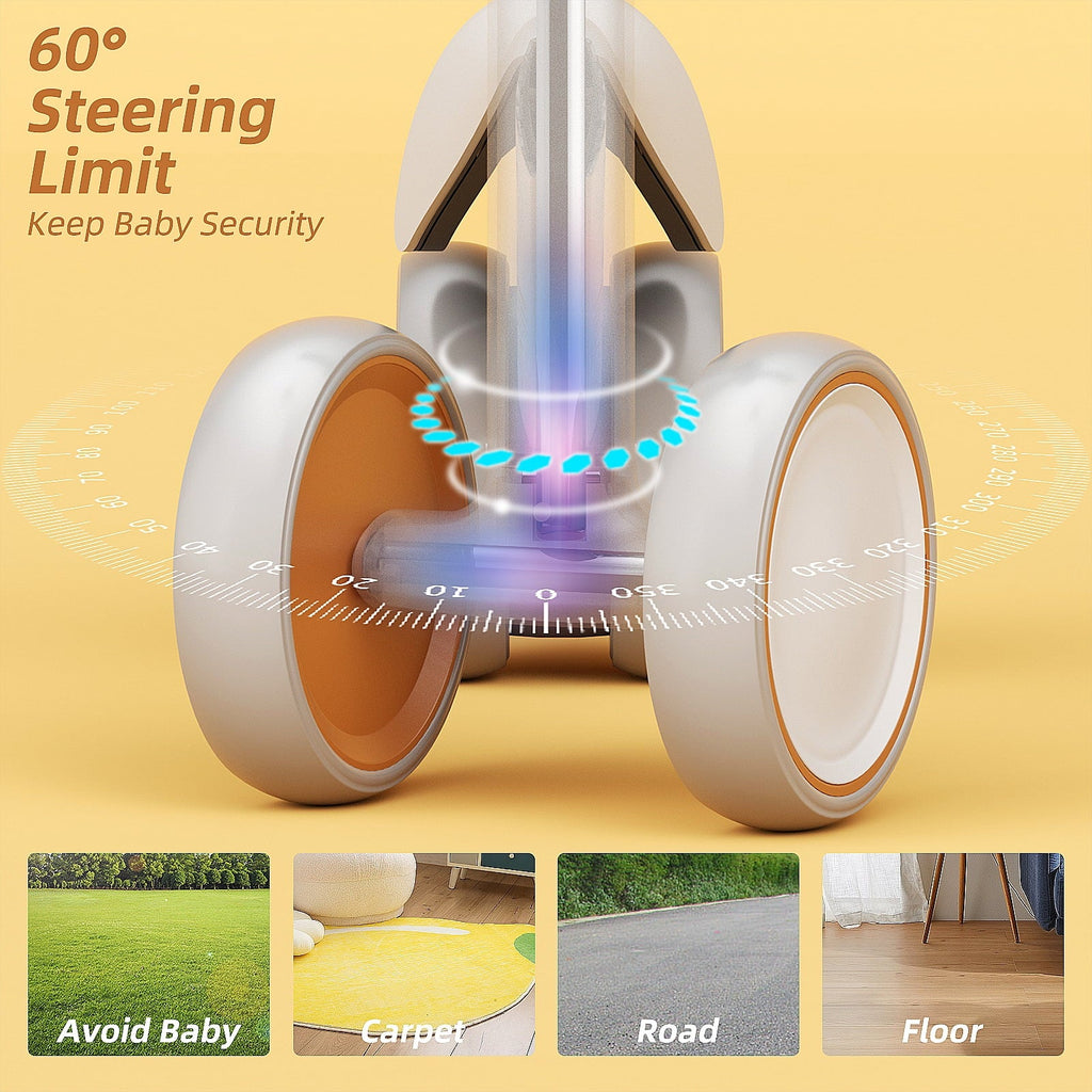 GLAF Baby Balance Bike for 12-36 Months , Toddler balance bike with 4 Wheels , Indoor & Outdoor Bike Riding Toy, First B-day Gift