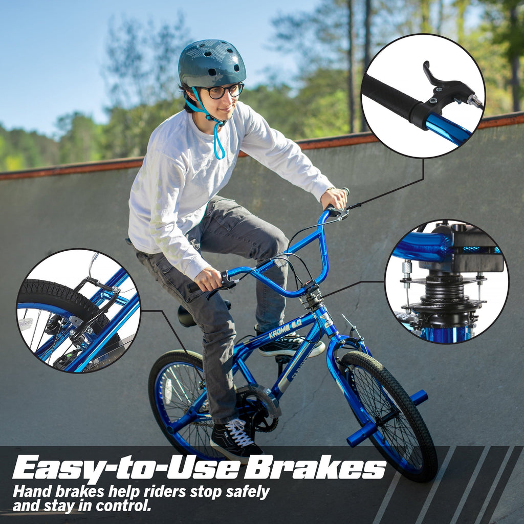 Dynacraft Krome Boys 20 BMX Bike, Ages 7-14, Blue
